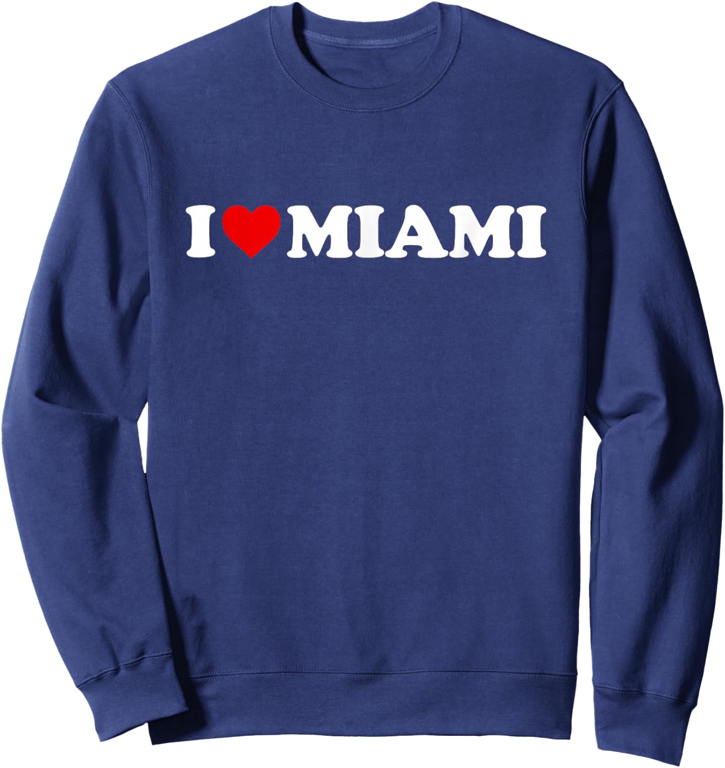I Love Miami - Heart Sweatshirt - Sweatshirt | Navy