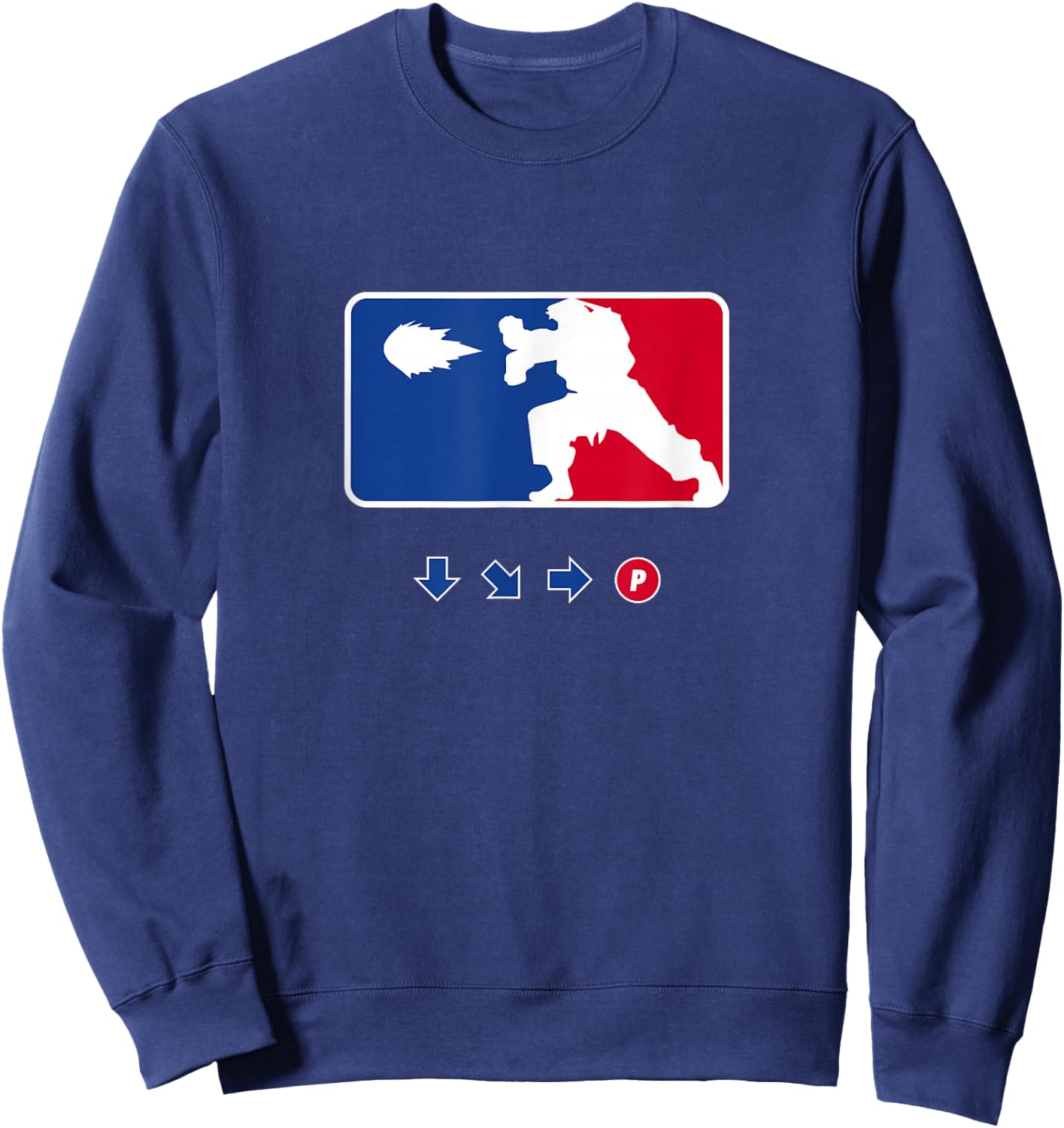 Hadouken Fighting Sports League - Funny Arcade Gamer Sweatshirt - Sweatshirt | Navy