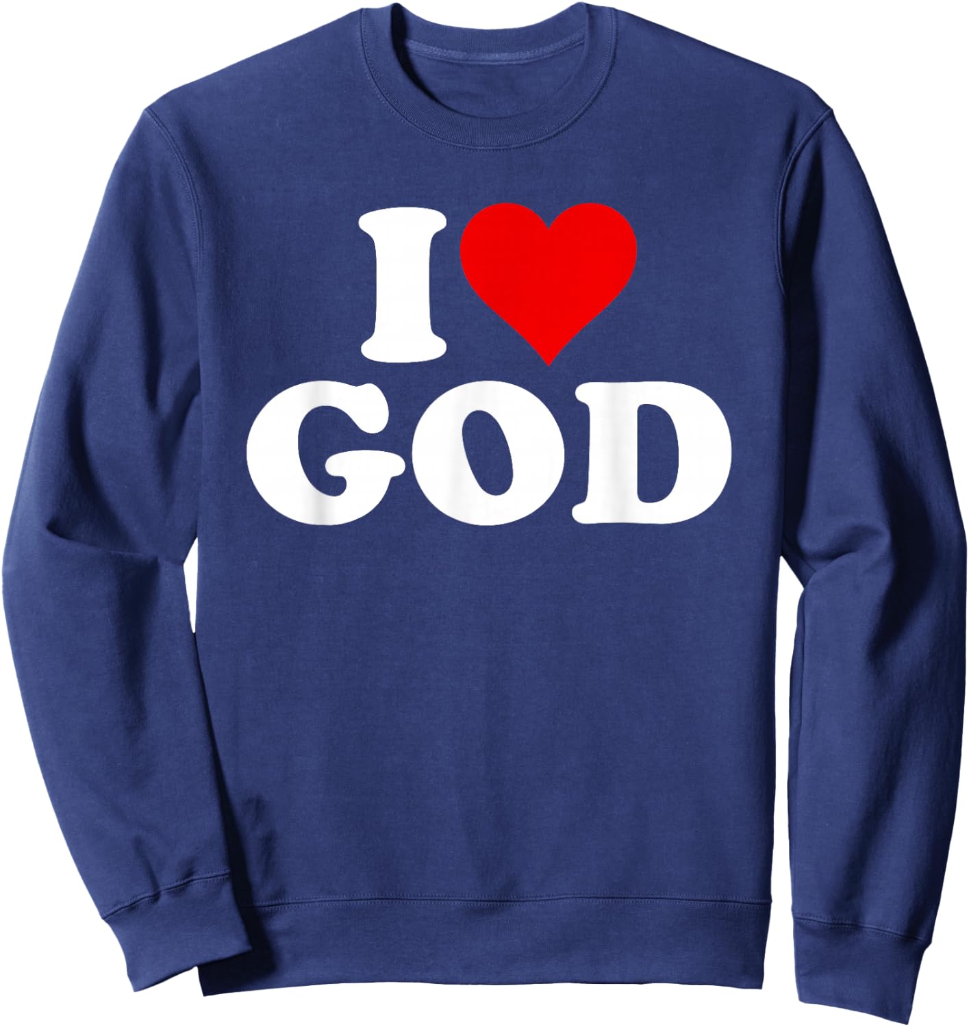 I Love God in The Heart Sweatshirt - Sweatshirt | Navy