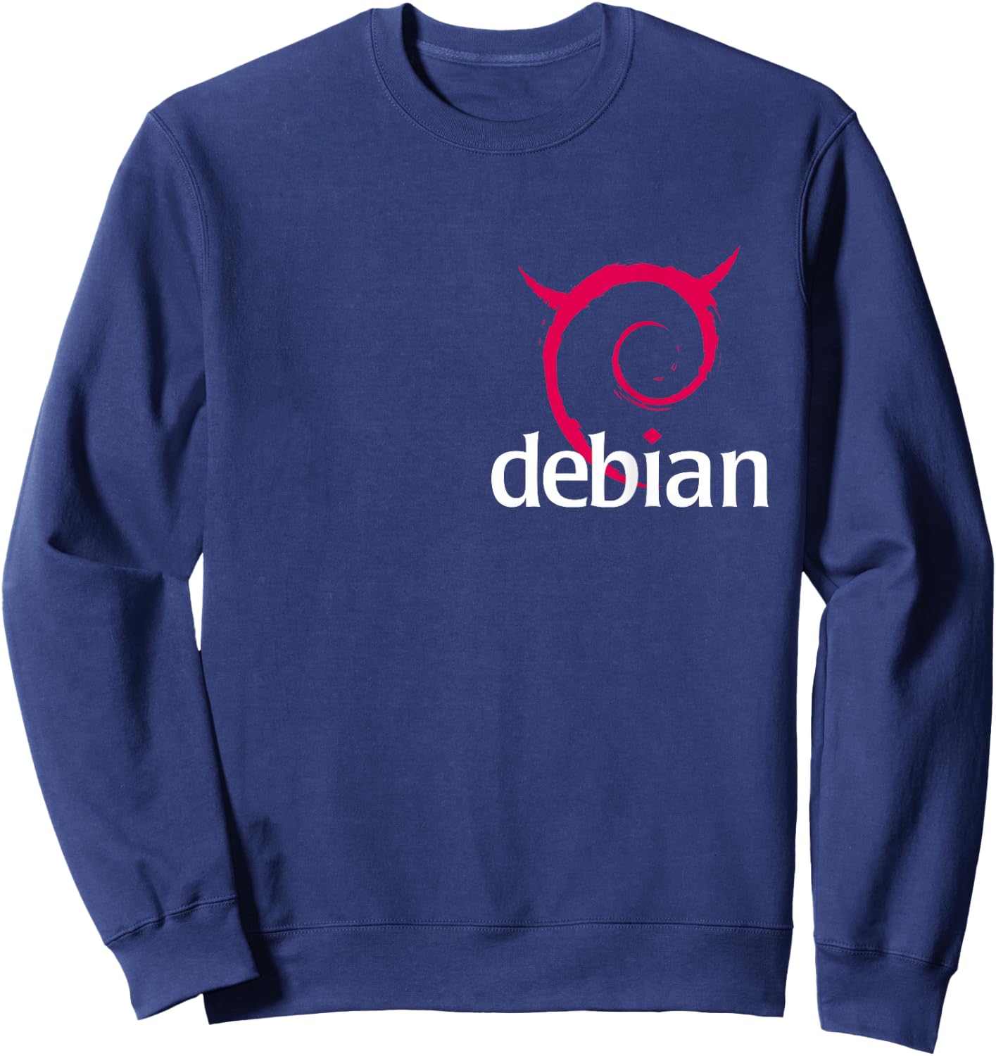 Linux Debian lovers Spiral Logo Open Source Os Sweatshirt - Sweatshirt | Navy