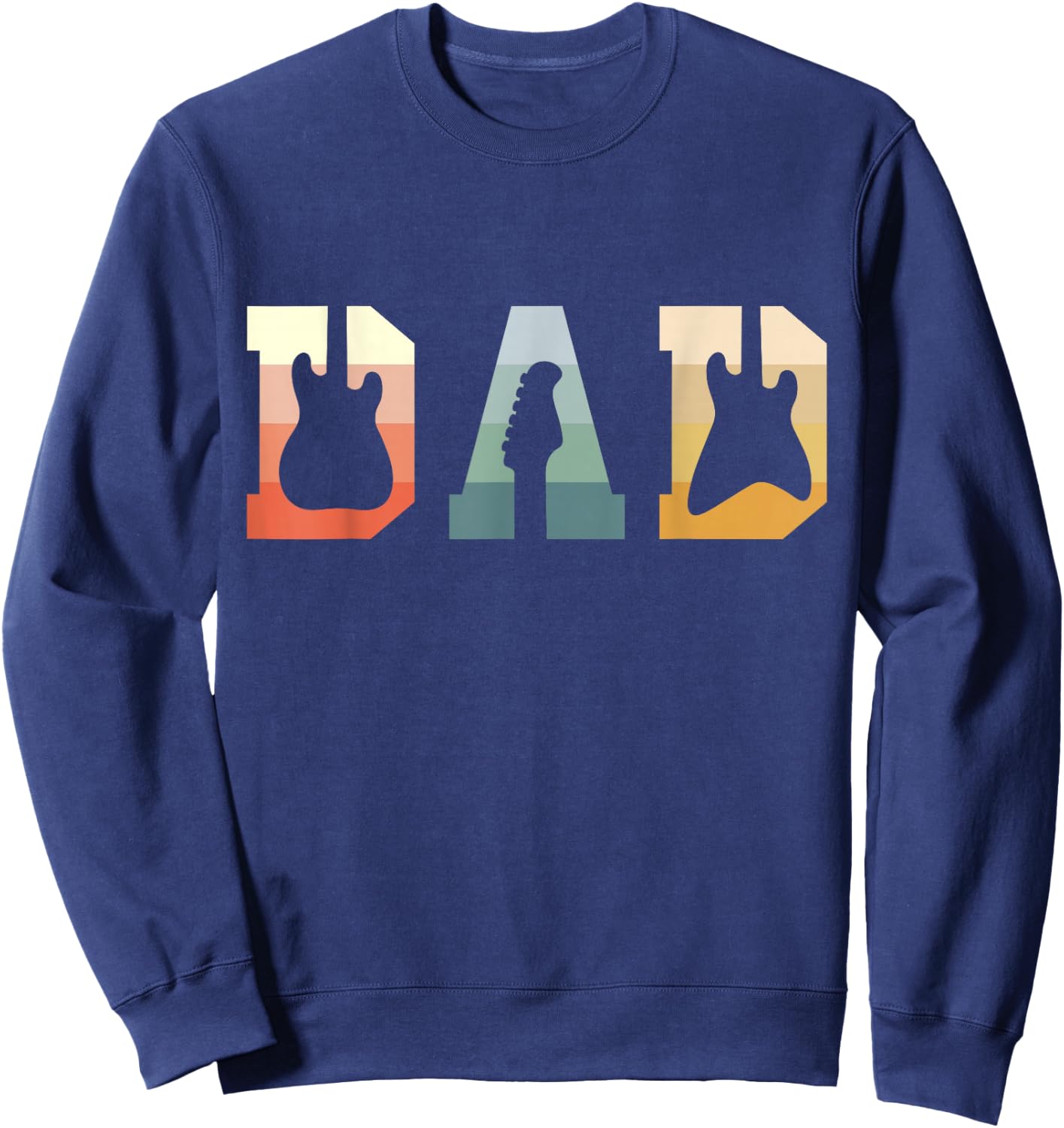 Acoustic Guitar Dad Guitarist Musical Instrument Musician Sweatshirt - Sweatshirt | Navy