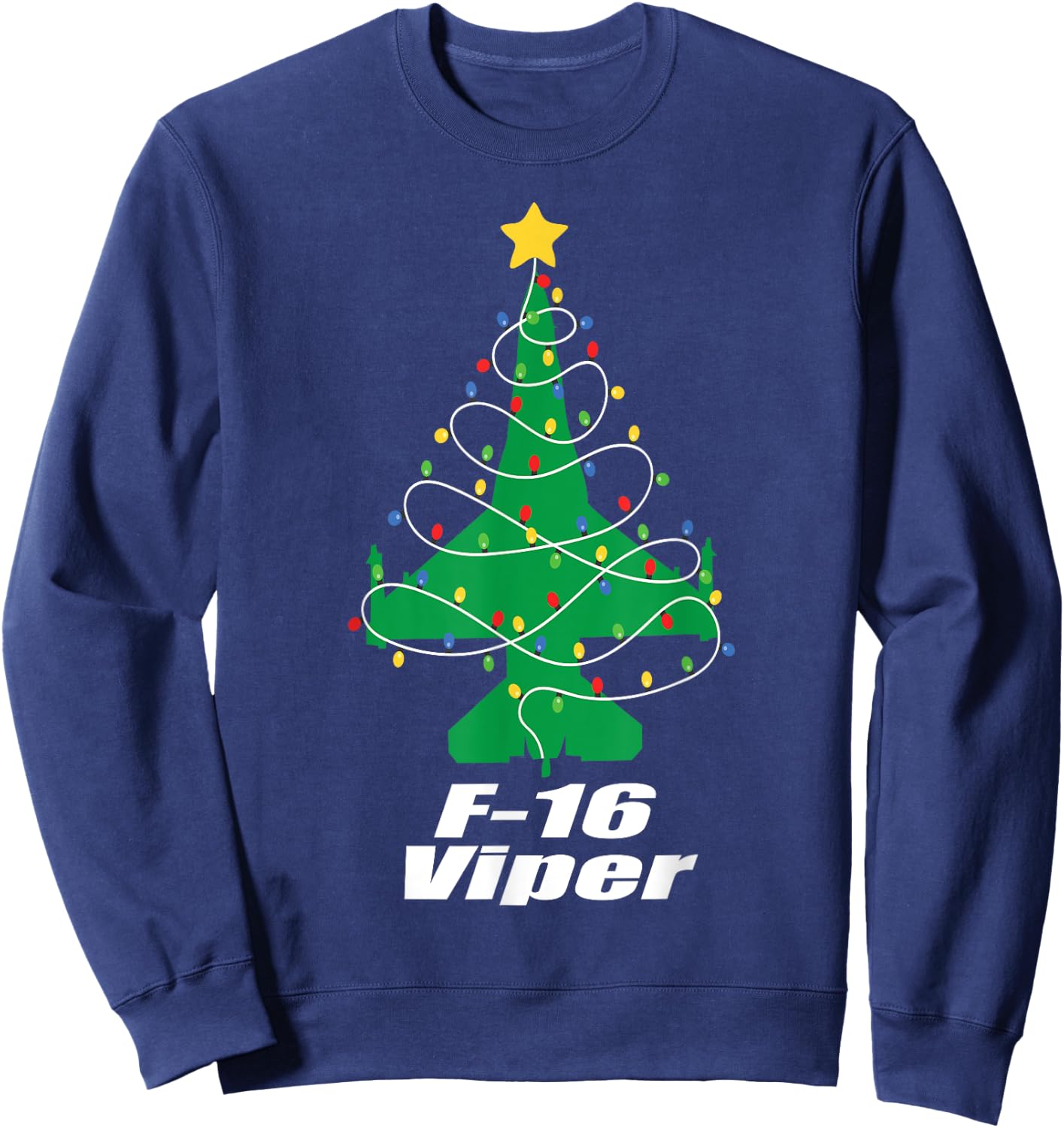 Viper Christmas, F-16 Jet Fighter souvenir and Fighter jet Sweatshirt - Sweatshirt | Navy