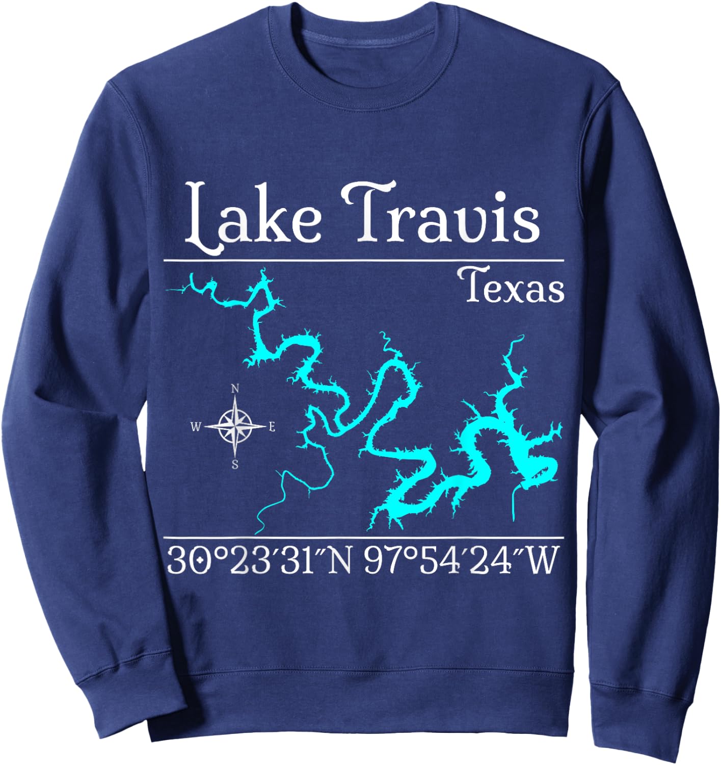 Lake Travis, Texas Sweatshirt - Sweatshirt | Navy