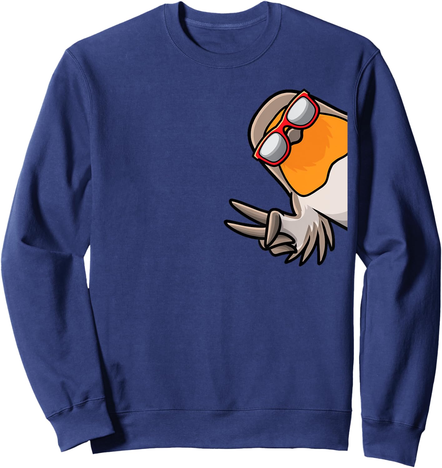European Robin Birds Sweatshirt - Sweatshirt | Navy