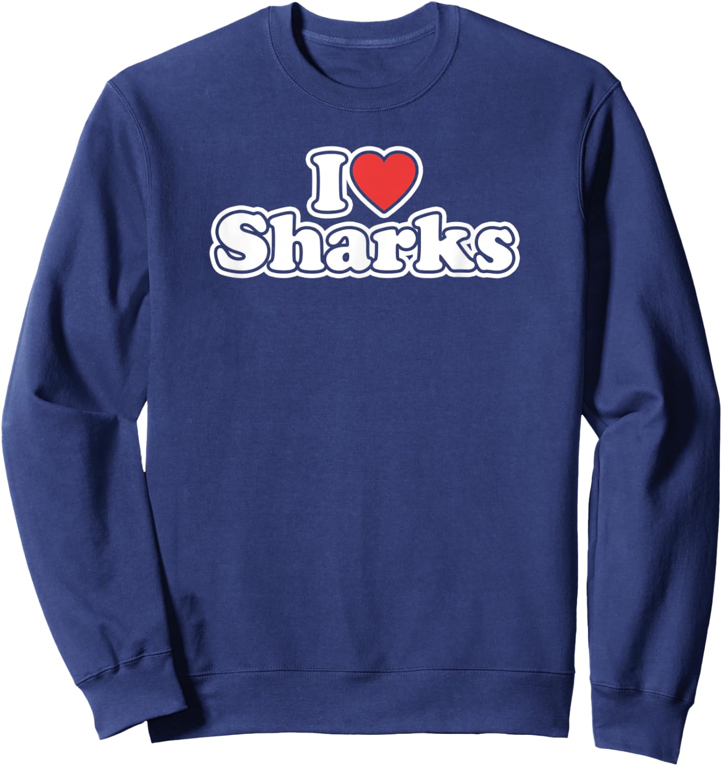 I Love Sharks Sweatshirt - Sweatshirt | Navy