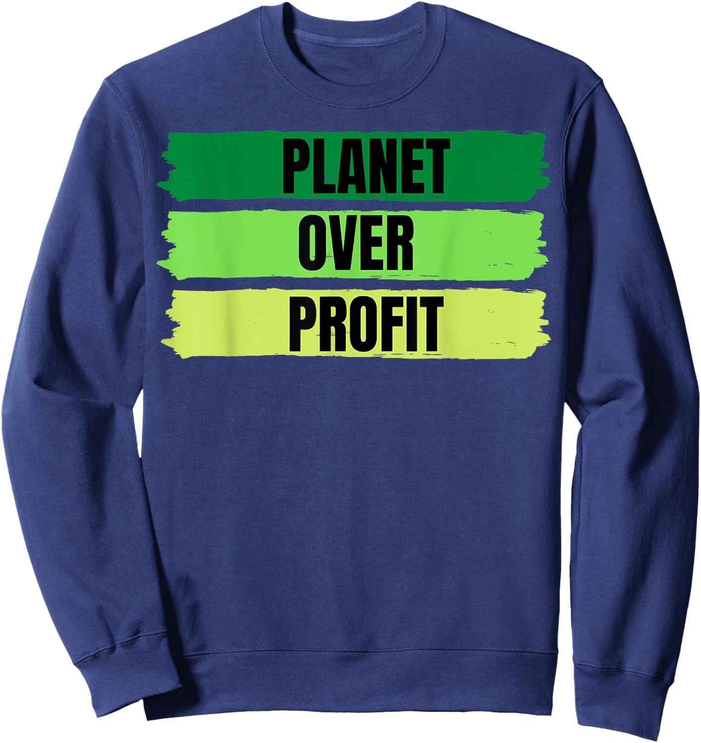2022 Planet Over Profit Earth Day Vintage Sweatshirt - Sweatshirt | Navy