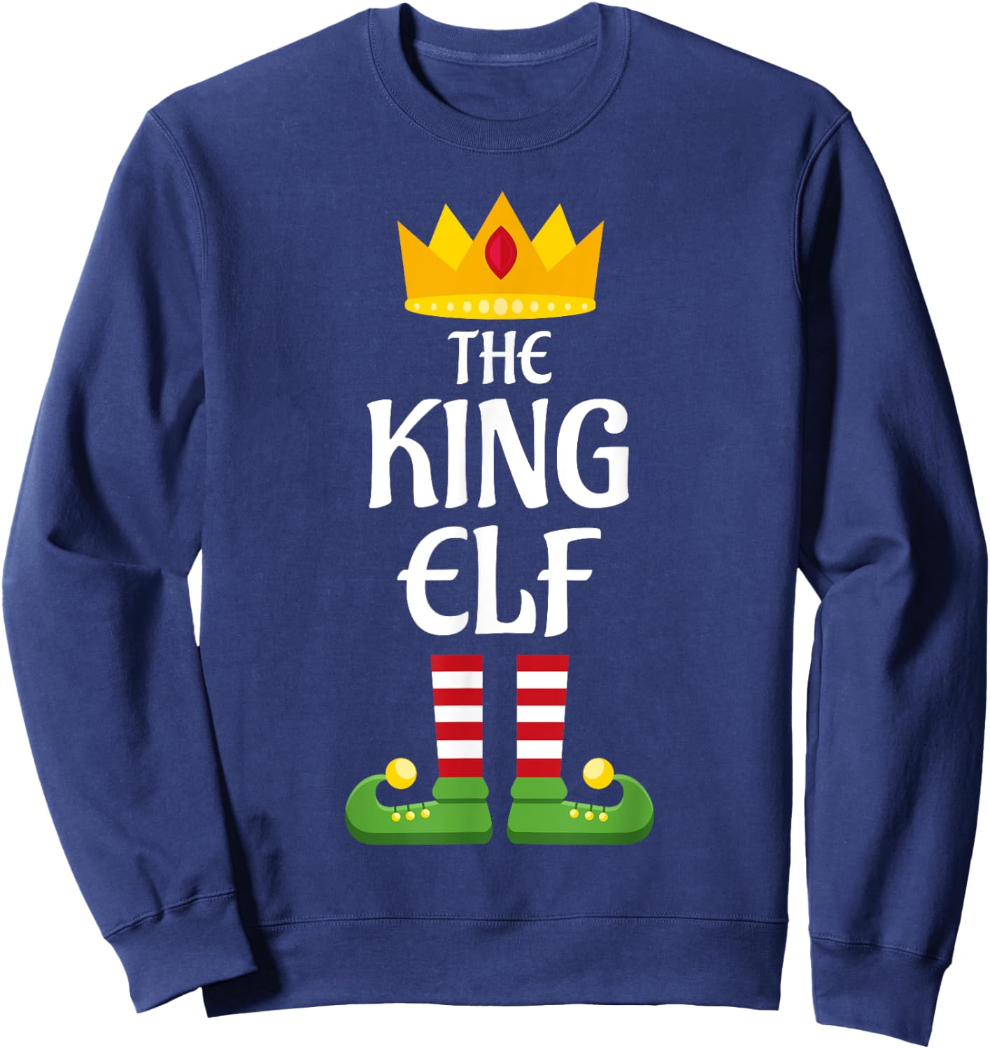 King Elf Family Matching Group Christmas Dad Sweatshirt - Sweatshirt | Navy