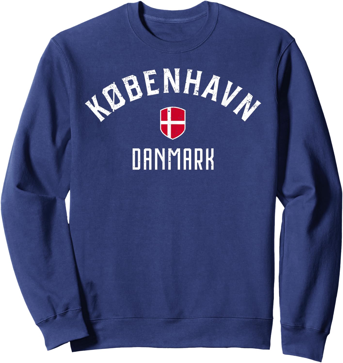 Copenhagen Denmark T Shirt Danish Flag Kobenhavn Danmark Sweatshirt - Sweatshirt | Navy