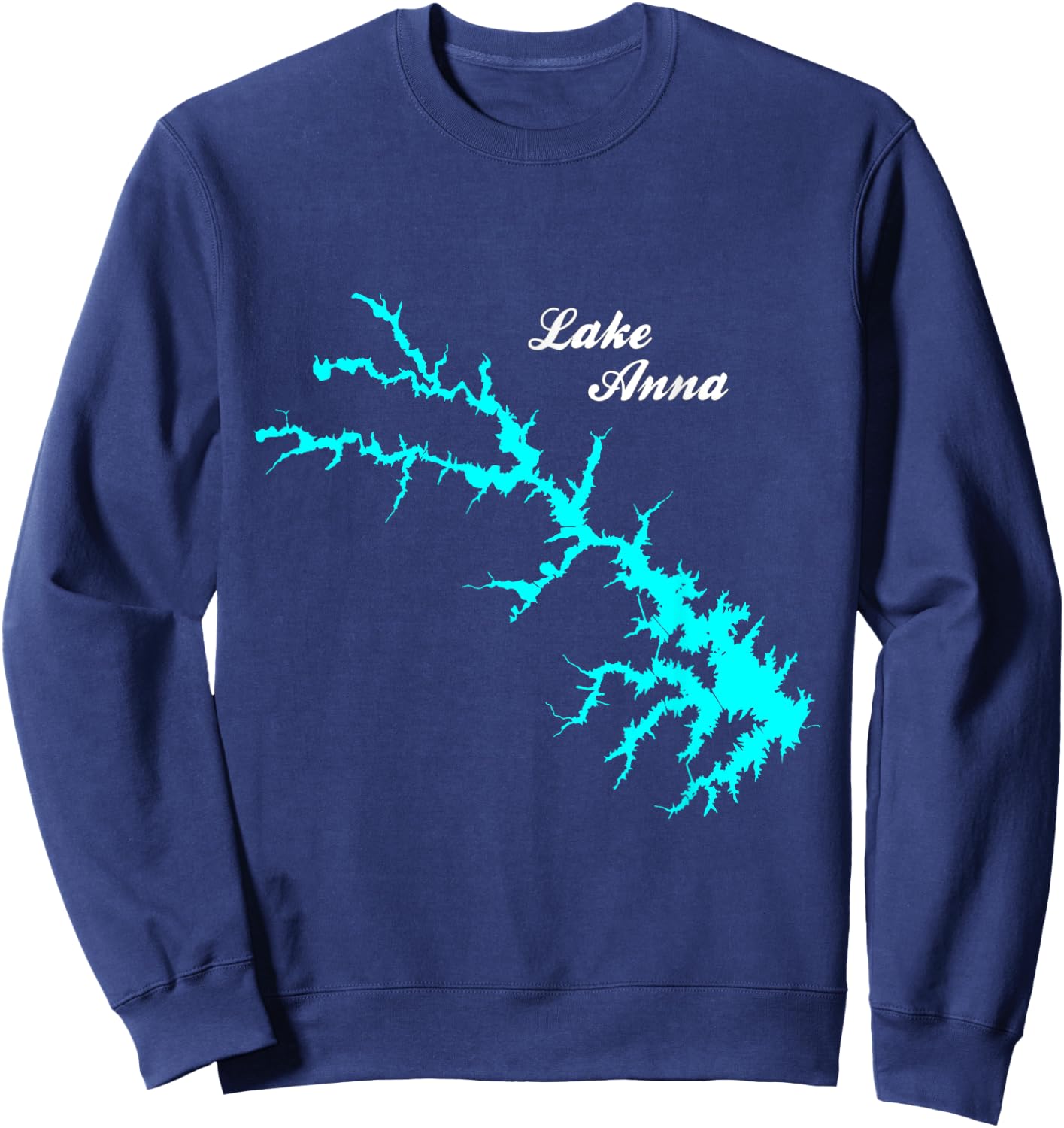 Minimalist Lake Anna, Virginia Sweatshirt - Sweatshirt | Navy