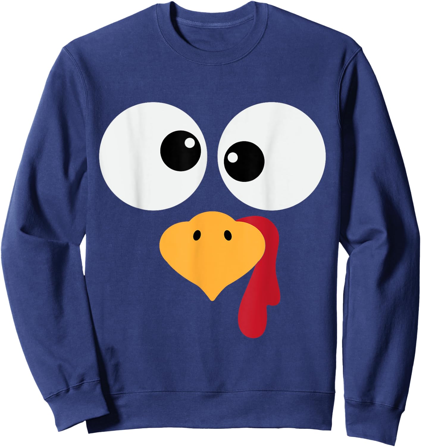 Funny Turkey Face Halloween Costume Sweatshirt - Sweatshirt | Navy