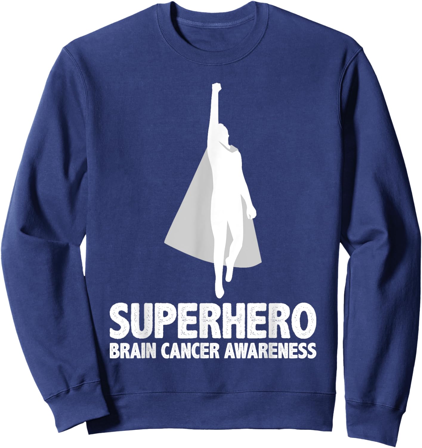 Superhero Men - Brain Cancer Awareness Sweatshirt - Sweatshirt | Navy