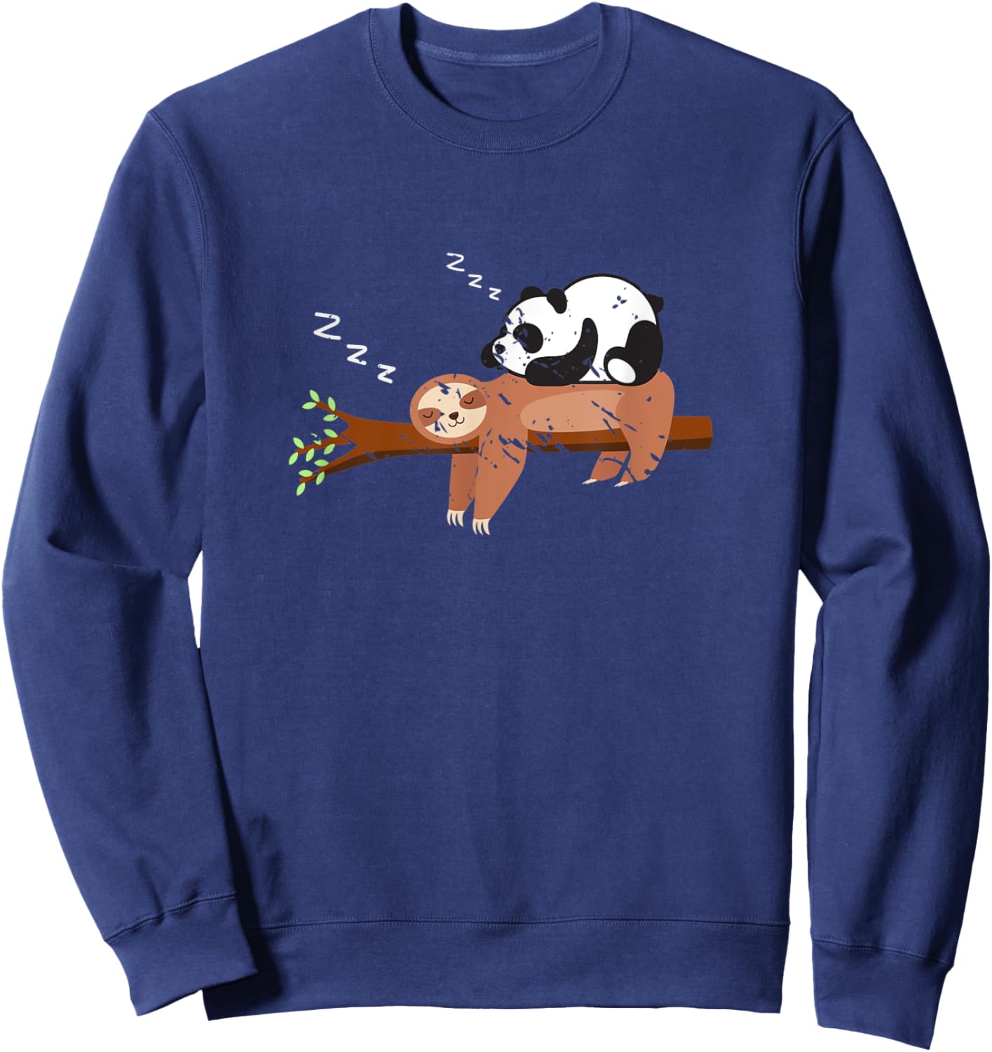 Cute Animals Gift Panda Sloth Sweatshirt - Sweatshirt | Navy