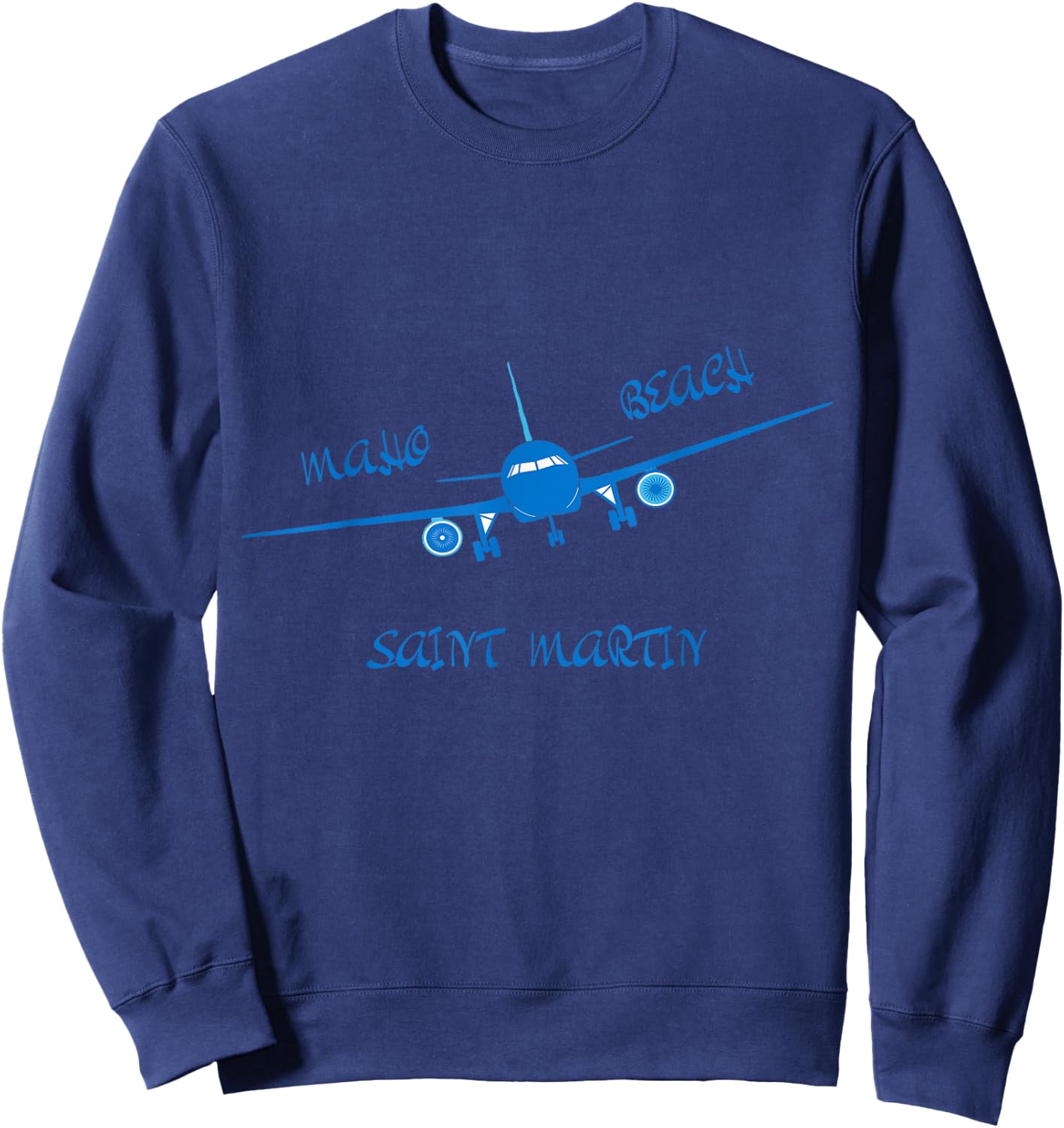 Maho Beach Saint Martin Airplane Sweatshirt - Sweatshirt | Navy