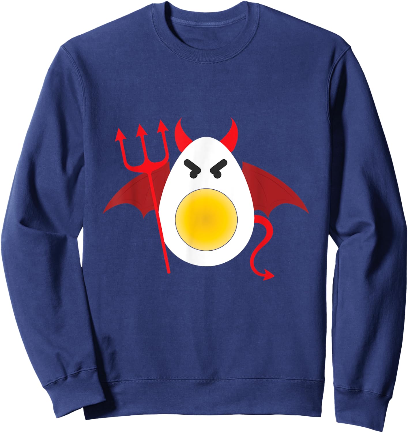 Deviled Egg Day Costume Funny Halloween Love Eggs Sweatshirt - Sweatshirt | Navy