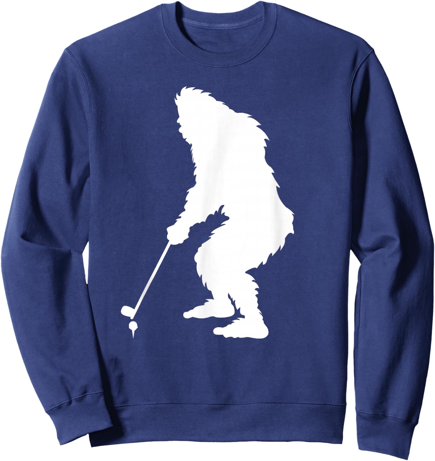 Sasquatch Golf Funny Bigfoot Playing Golf Gool Golfer Player Sweatshirt - Sweatshirt | Navy