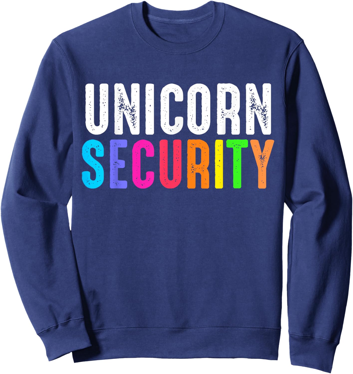Halloween Dad Mom and Daughter Costume Unicorn Security Sweatshirt - Sweatshirt | Navy