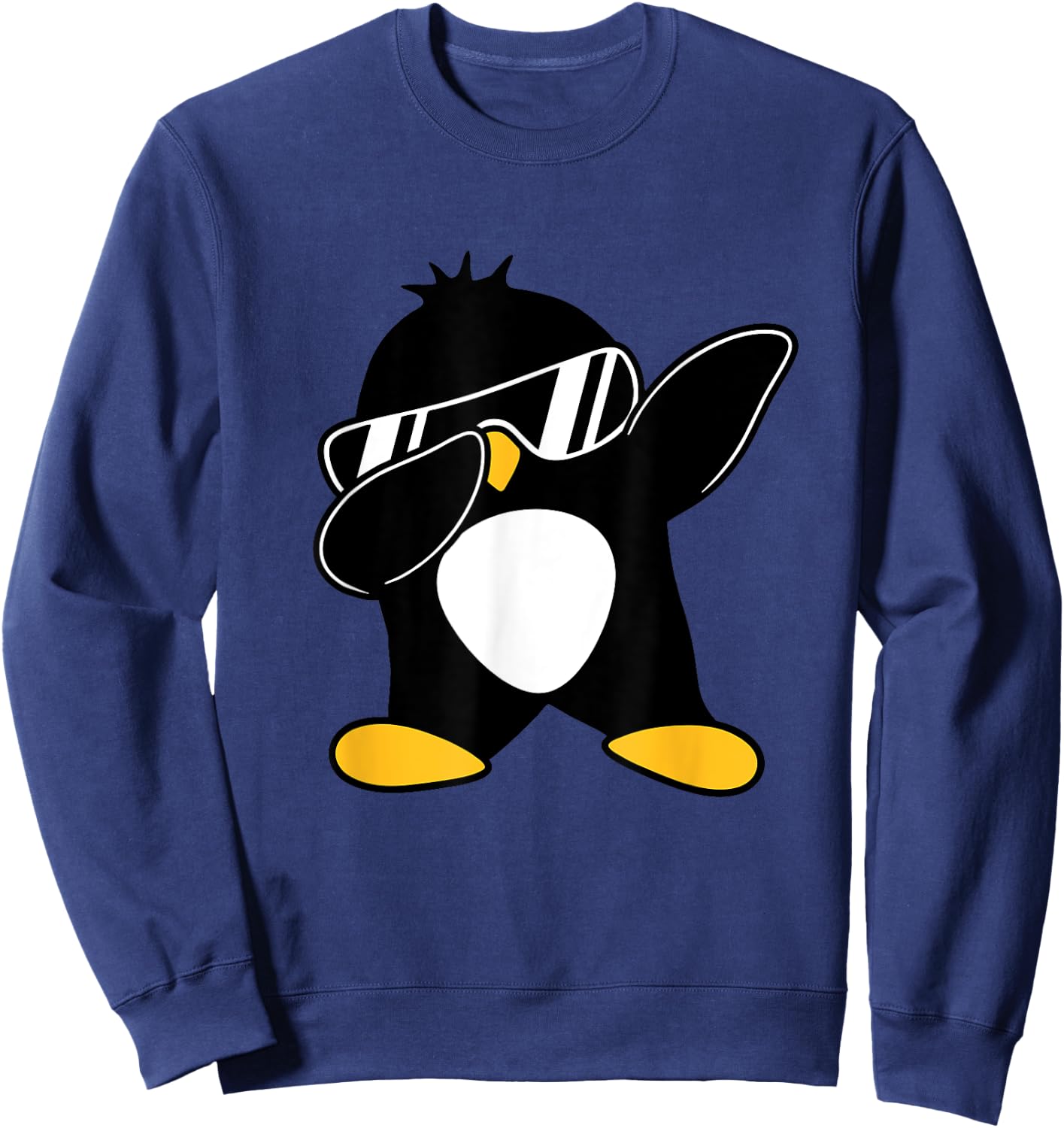 Penguin Dabbing Party Funny Cute Dab Dance Animal Lover Sweatshirt - Sweatshirt | Navy