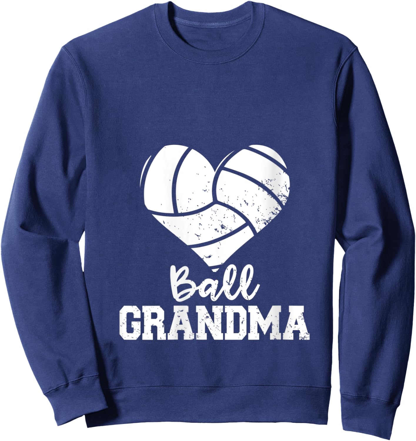 Ball Grandma Funny Volleyball Grandma V-Neck Sweatshirt - Sweatshirt | Navy