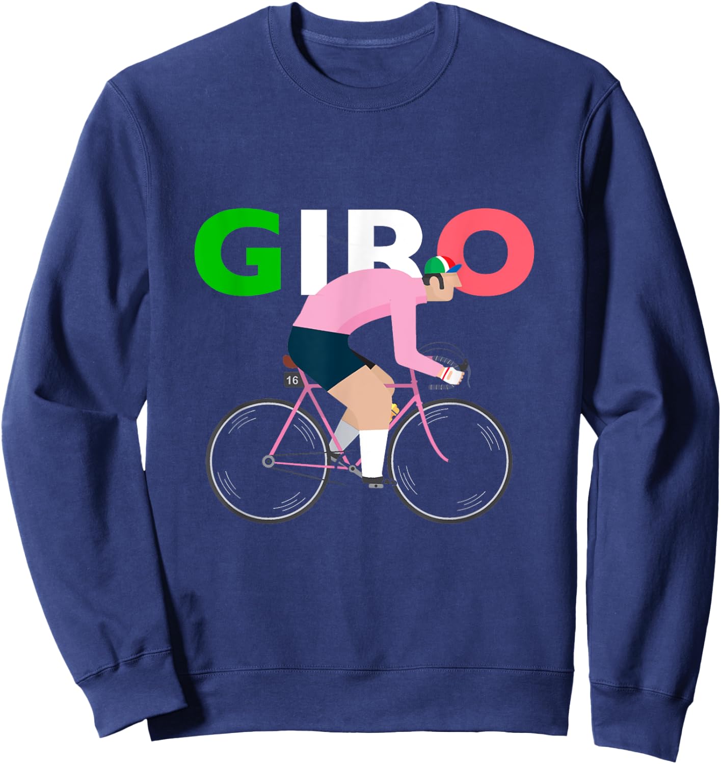 Pink Jersey I Cycling I Biking I Giro I Italy Sweatshirt - Sweatshirt | Navy