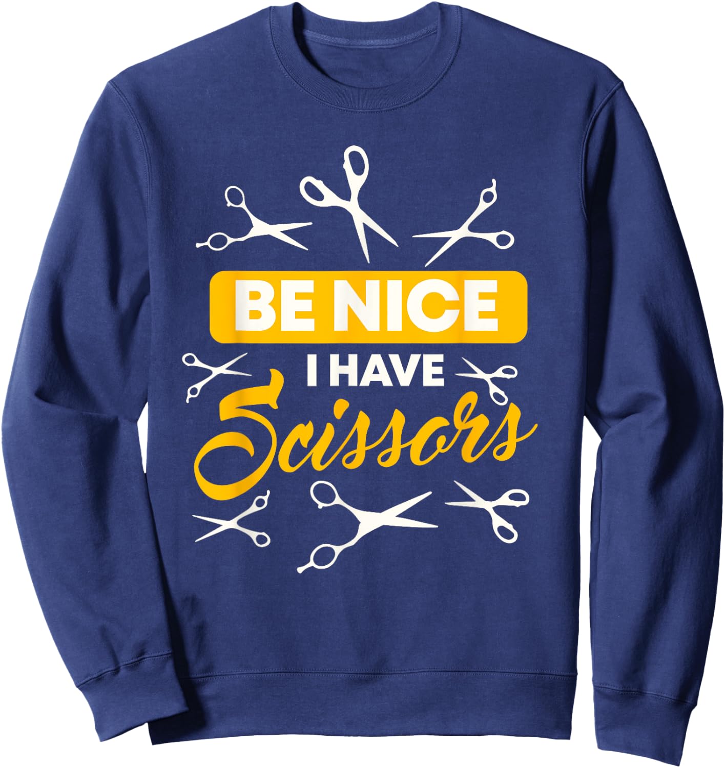 Hairdresser Hairstylist Apparel Women's Graphic - Black, Small Sweatshirt - Sweatshirt | Navy