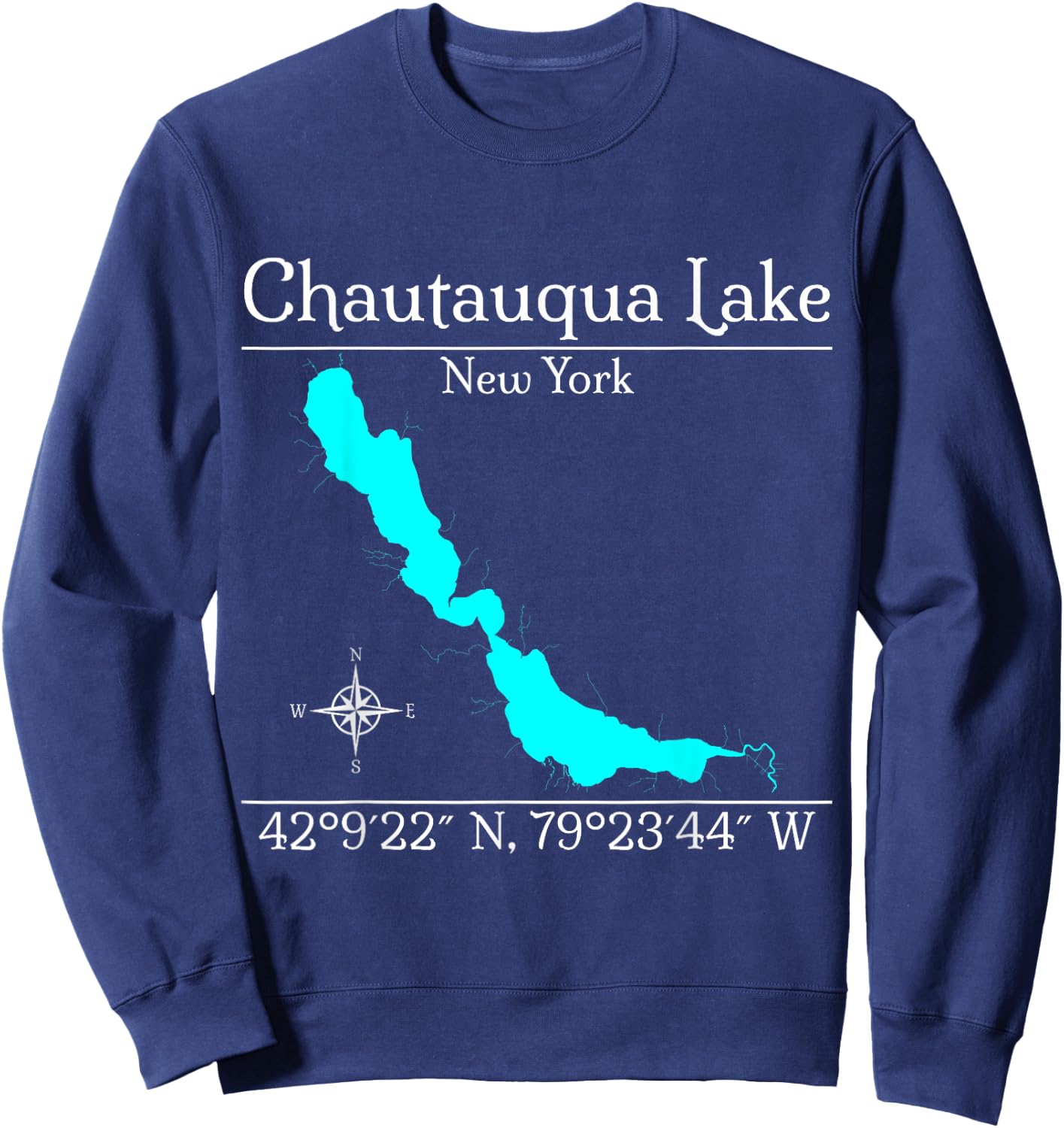 Chautauqua Lake, New York Sweatshirt - Sweatshirt | Navy