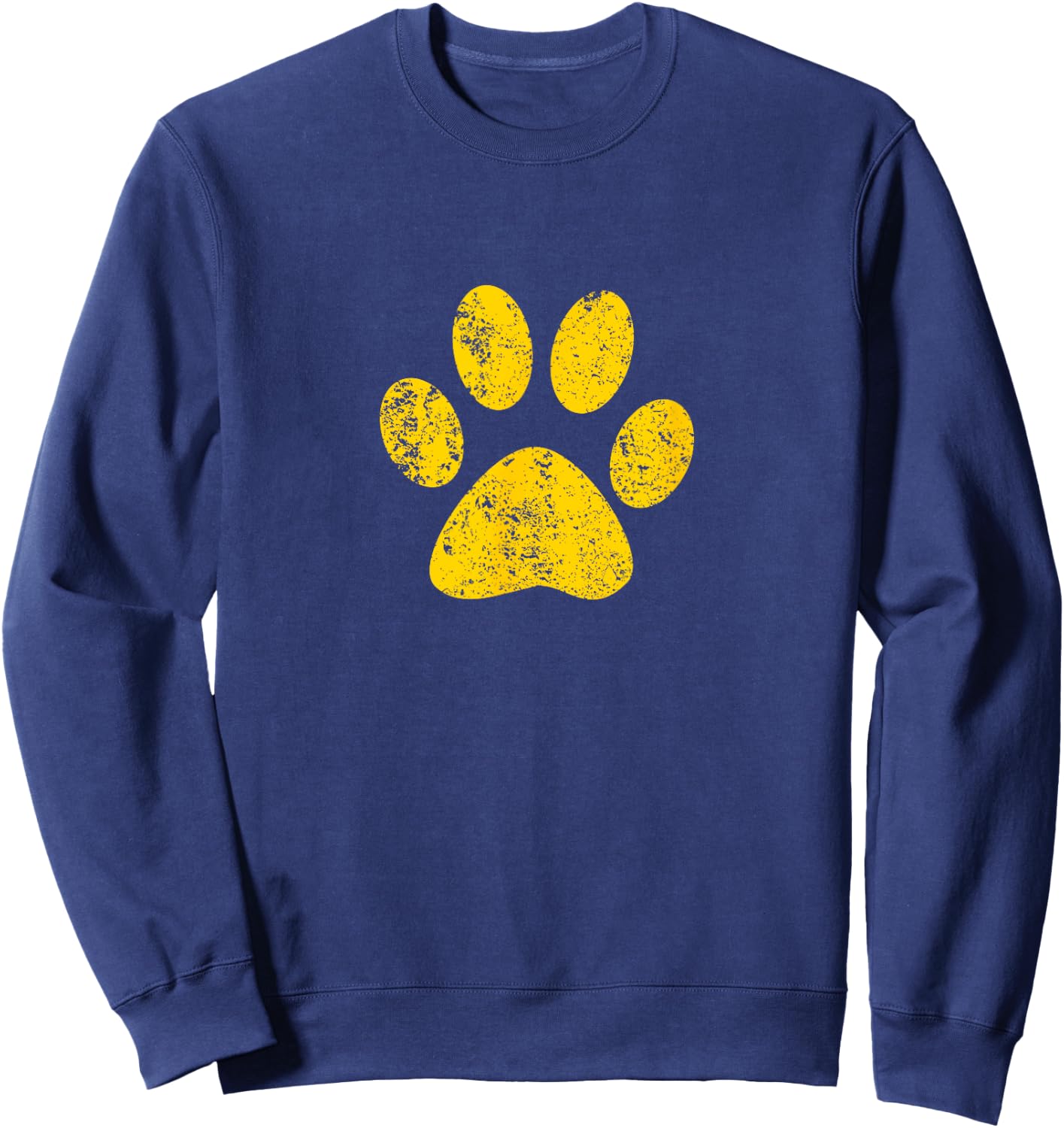 Dog Cat Paw Print Bulldogs Wildcats Huskies Tigers T Shirt Women Girls Kids Sweatshirt - Sweatshirt | Navy