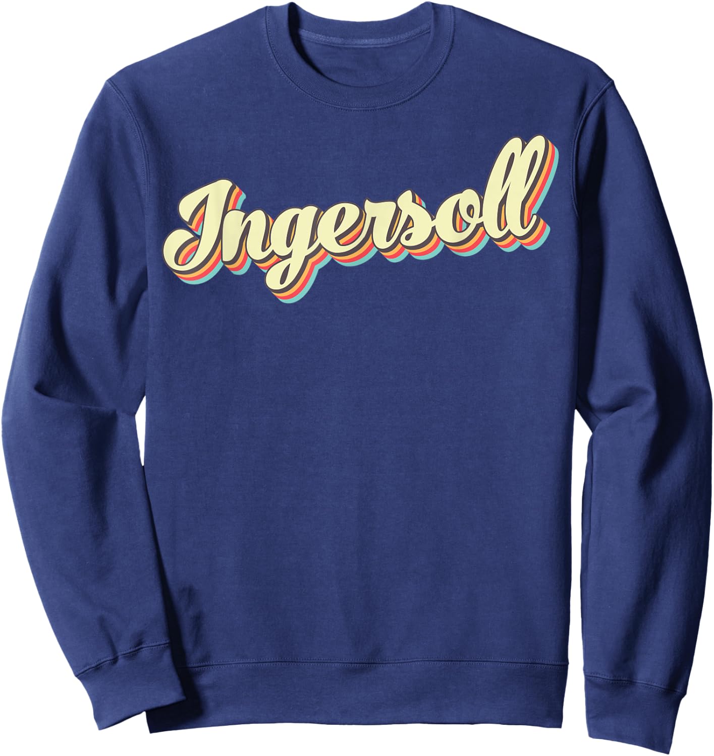 Ingersoll Retro Art Baseball Font Vintage Sweatshirt - Sweatshirt | Navy