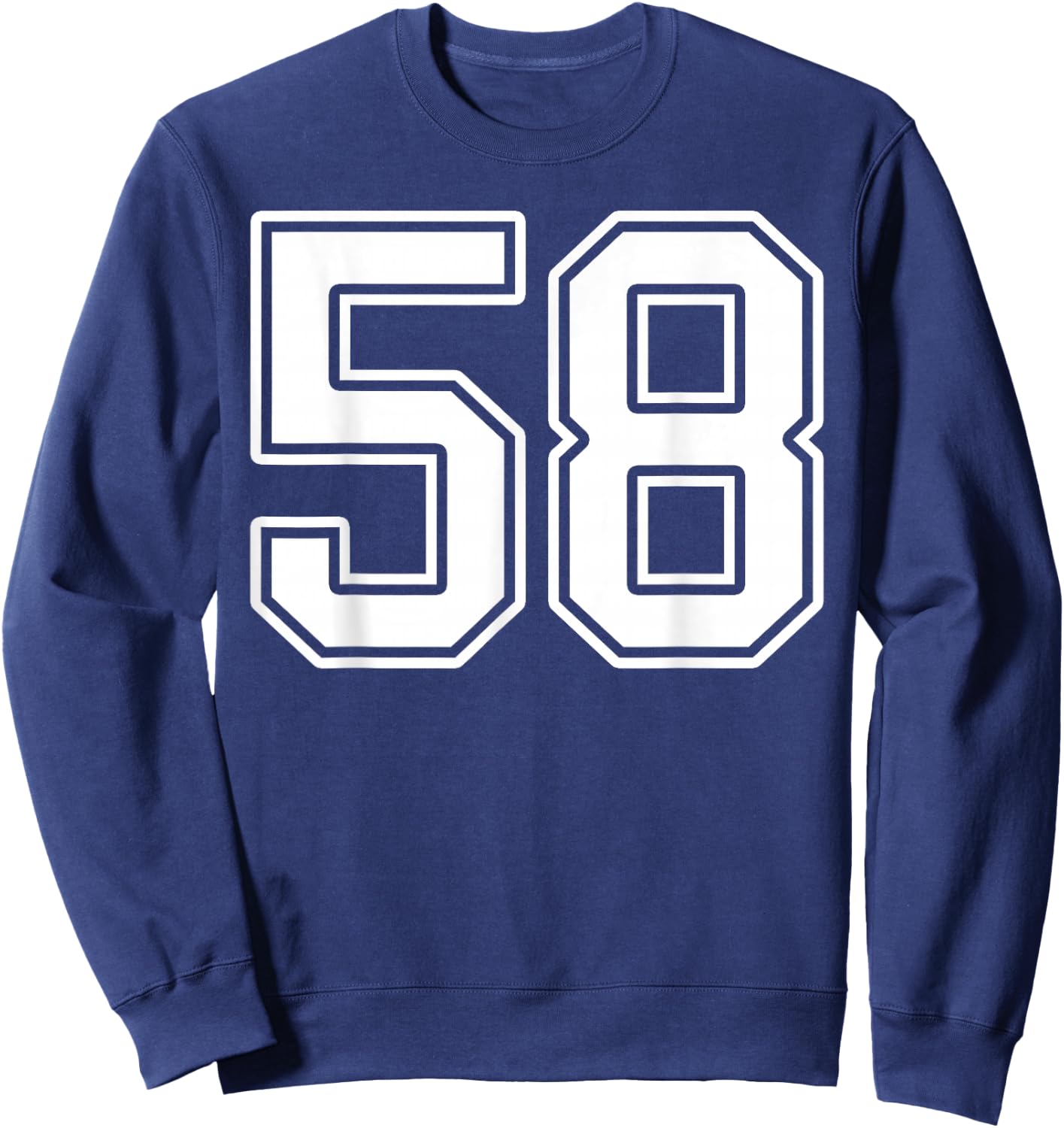 Number 58 Fan Player Jersey Style #58 Men Women Kids Sweatshirt - Sweatshirt | Navy