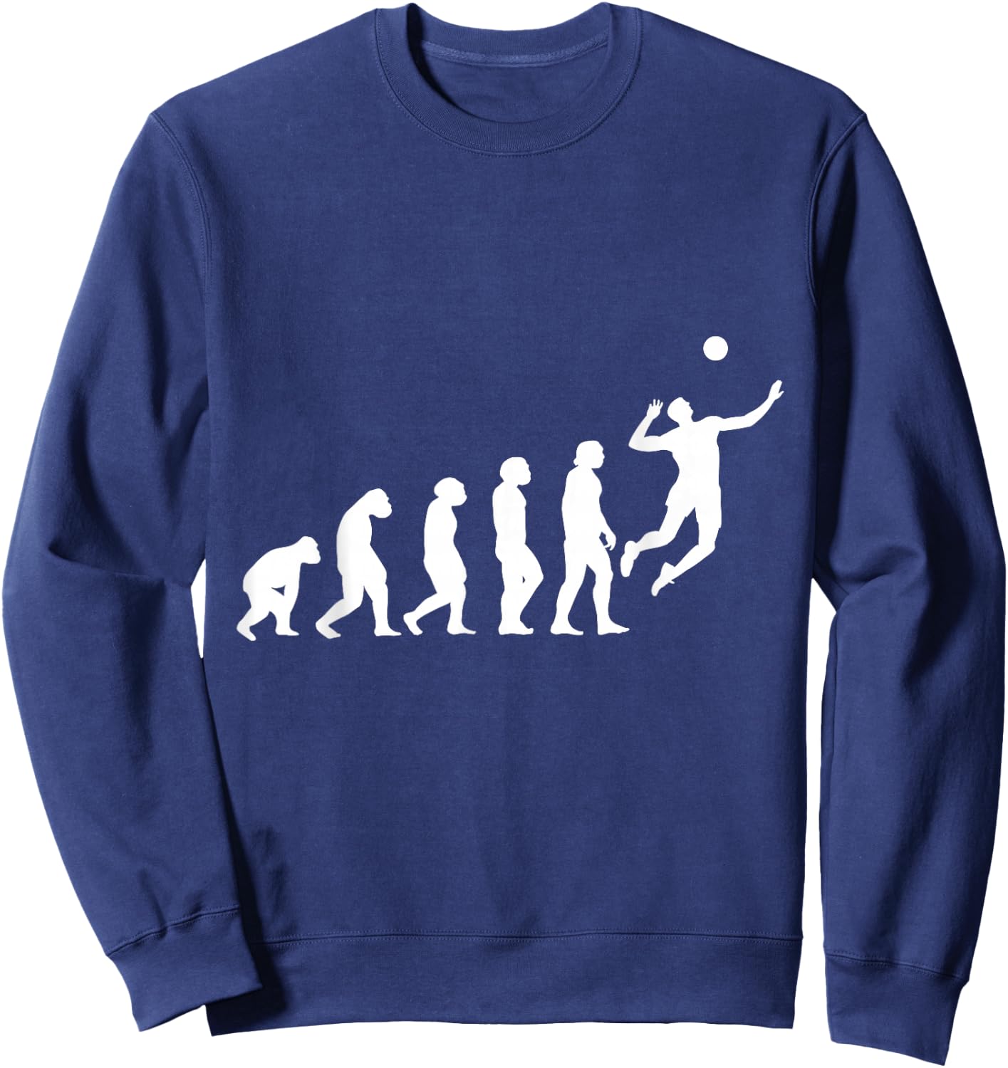 Volleyball Player Gift Athlete Evolution Volleyball Sweatshirt - Sweatshirt | Navy