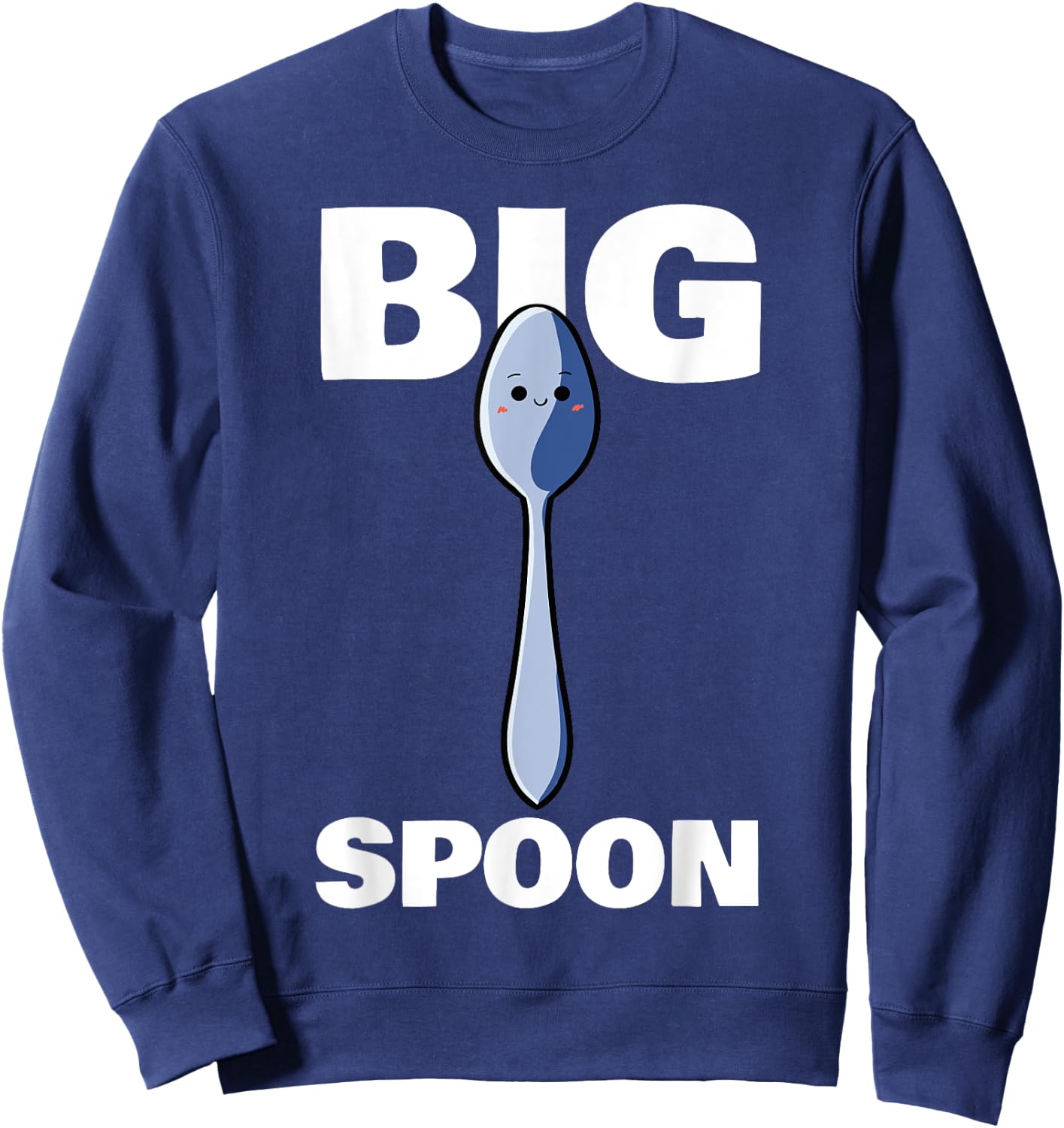 Big Spoon Little Spoon Matching Wedding Anniversary Family Sweatshirt - Sweatshirt | Navy