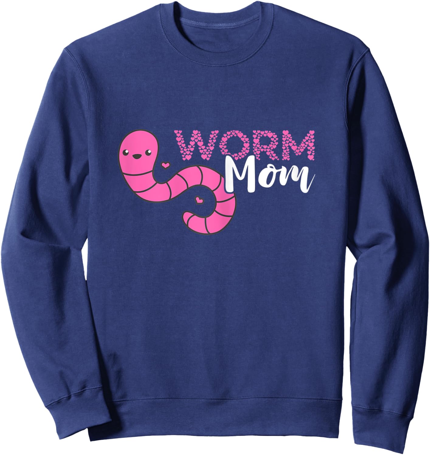 Worm Farmer Mom Mother Vermiculture Red Wiggler Worm Compost Sweatshirt - Sweatshirt | Navy
