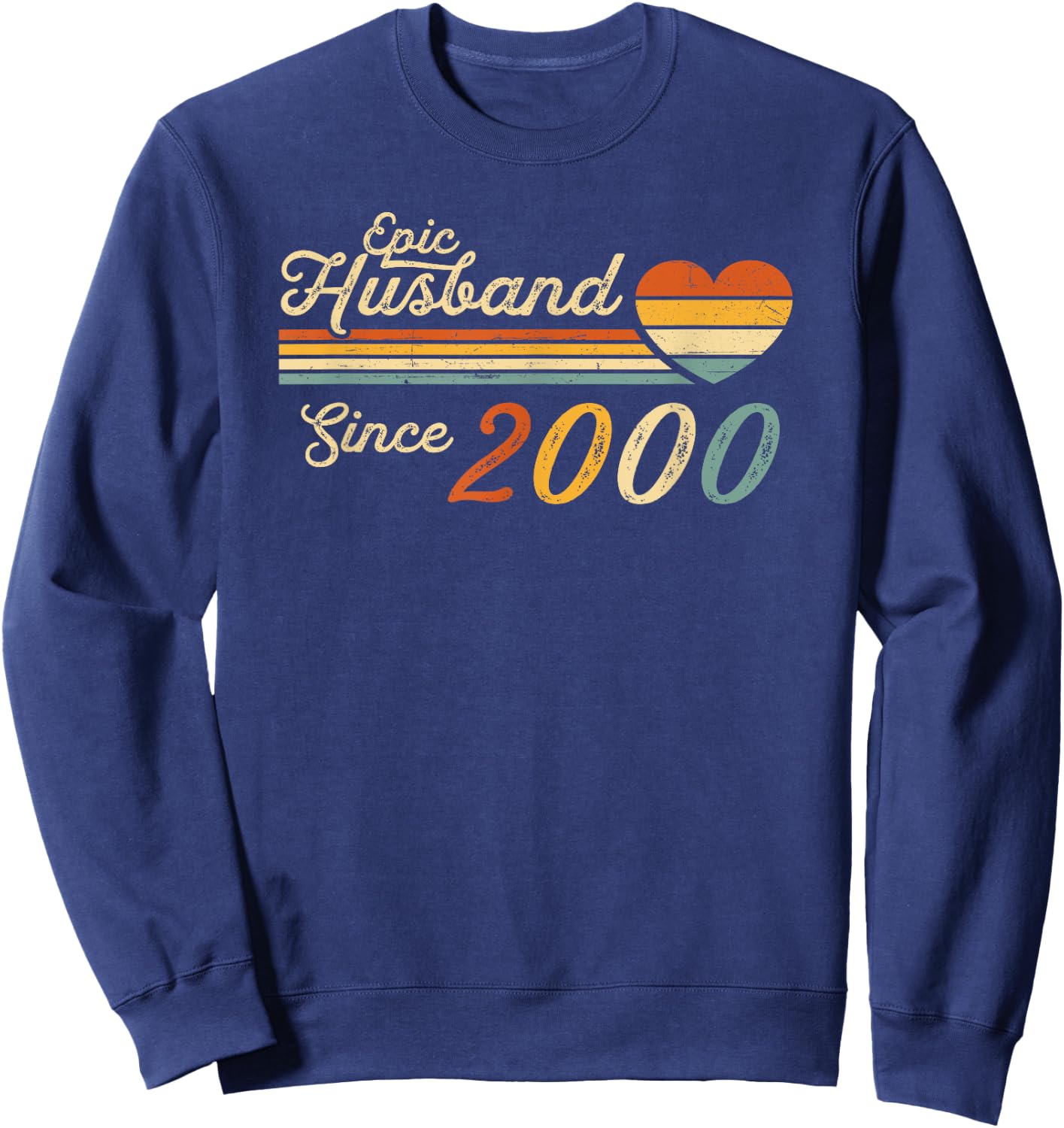 25th wedding anniversary - Epic Husband Since 2000 25 years Sweatshirt - Sweatshirt | Navy