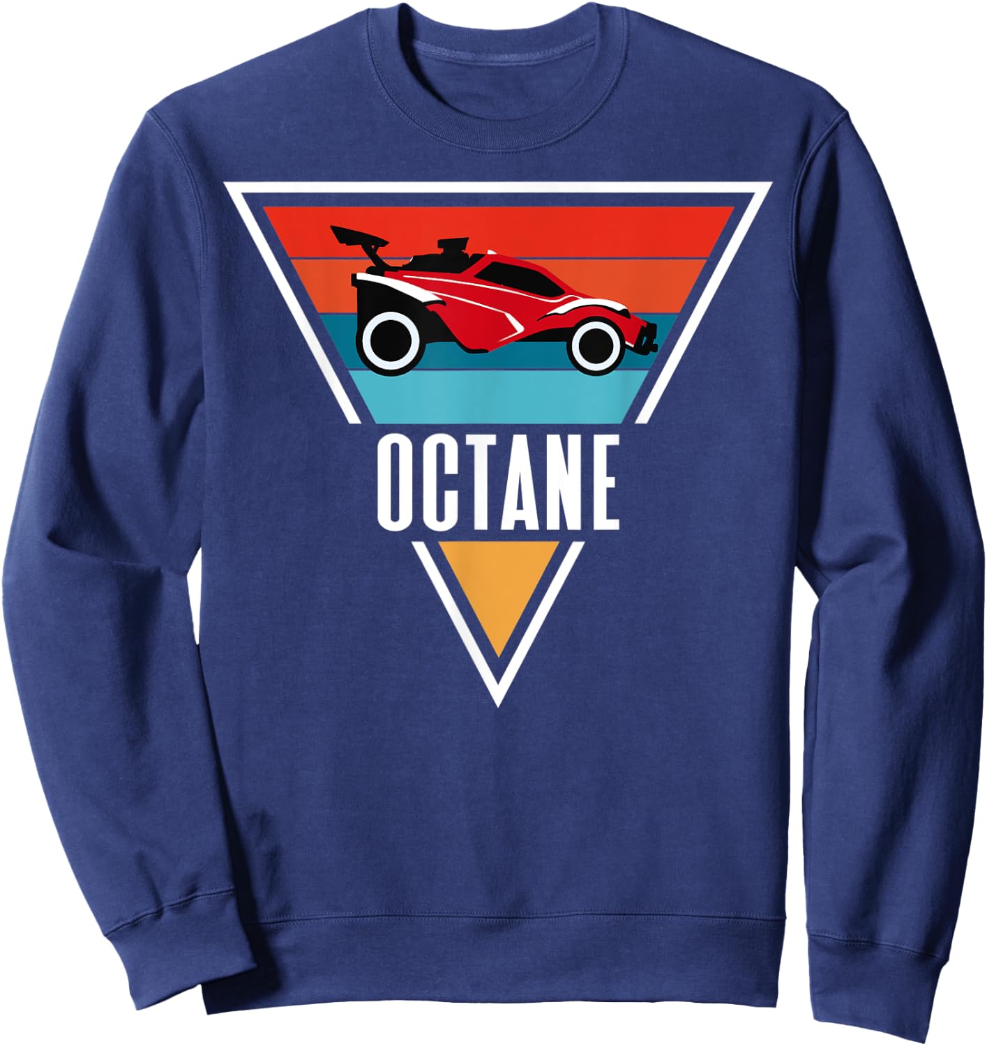 Octane Rocket Soccer Retro Sunset Distressed Graphic Pullove Sweatshirt - Sweatshirt | Navy