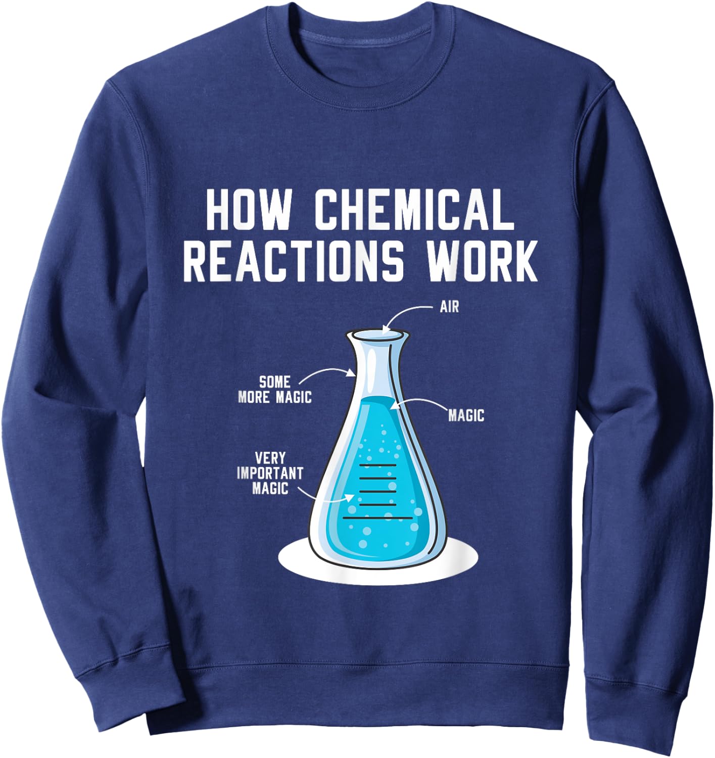 How Chemical Reactions Work Engineer Chemical Engineering Sweatshirt - Sweatshirt | Navy