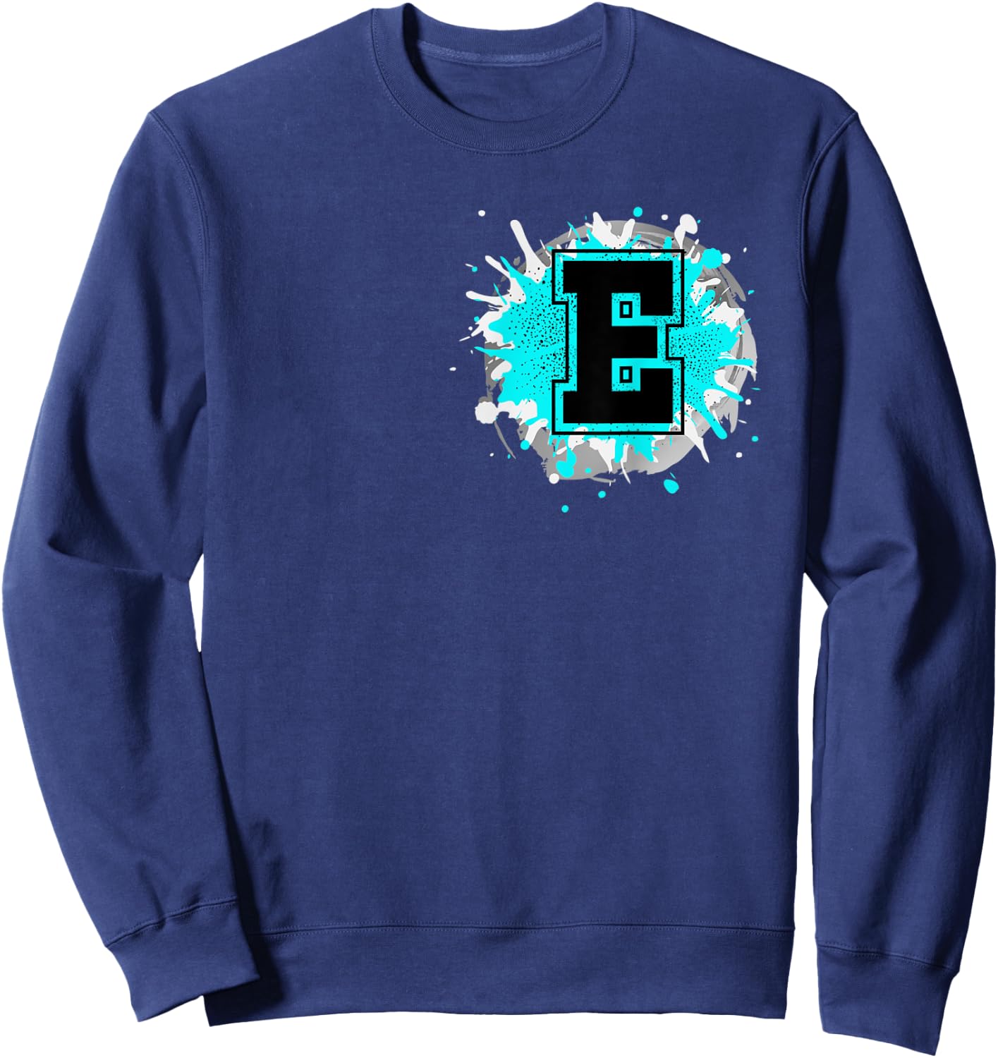 Monogram Letter E Alphabet Initials For Names Starting With Sweatshirt - Sweatshirt | Navy