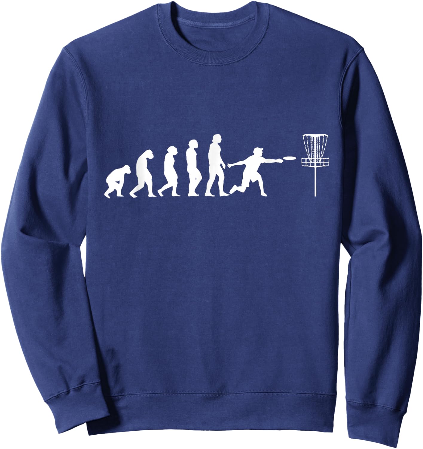 Disc Golf Evolution - Fun Gift Golfers Sweatshirt - Sweatshirt | Navy