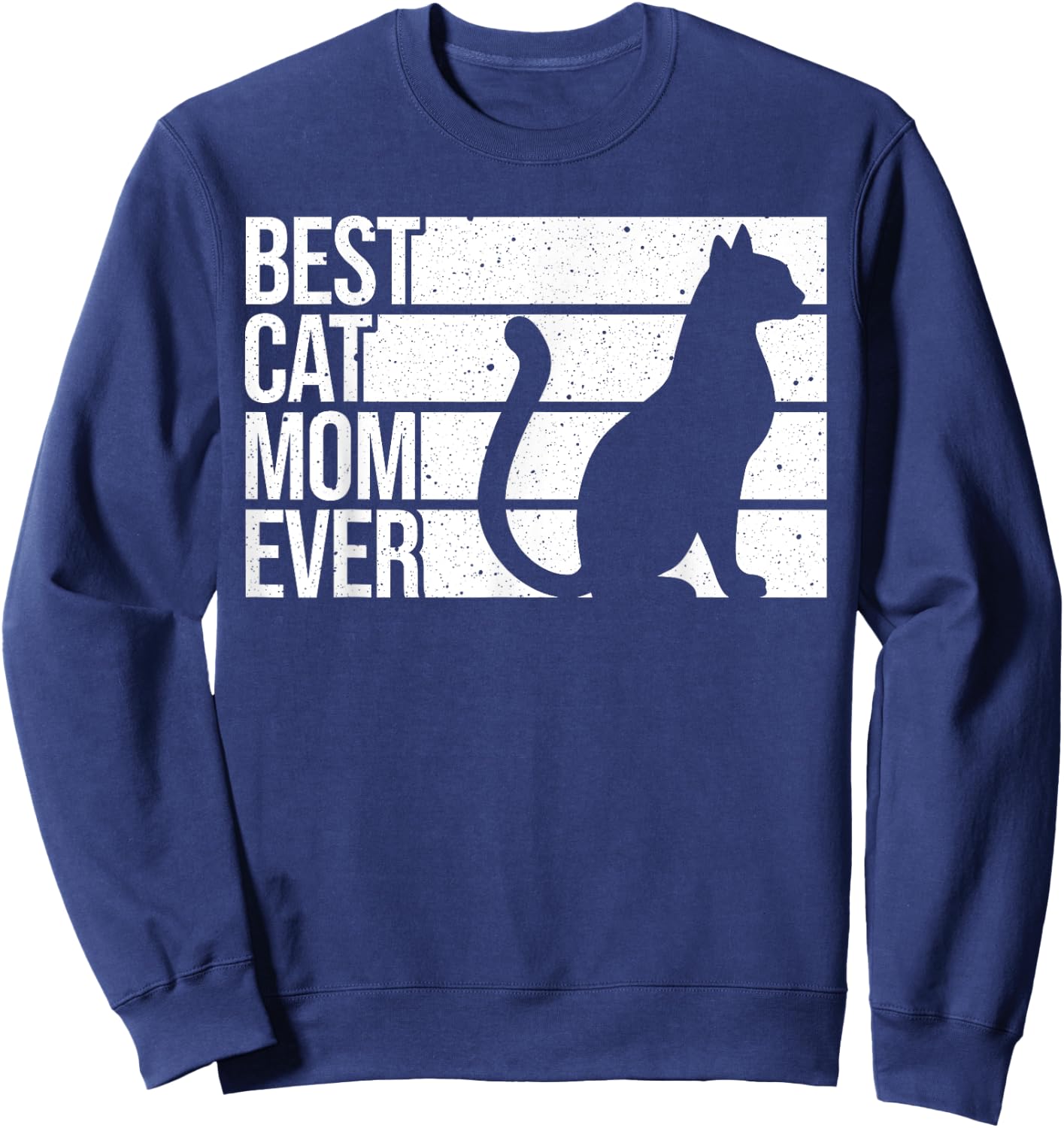 Cute Cat Mom Art Girl Cat Pet Animal Kitten Lovers Sweatshirt - Sweatshirt | Navy