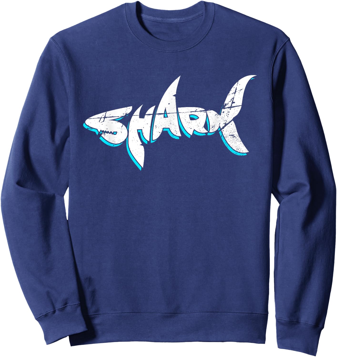 Funny Shark Shirt Boys Sweatshirt - Sweatshirt | Navy