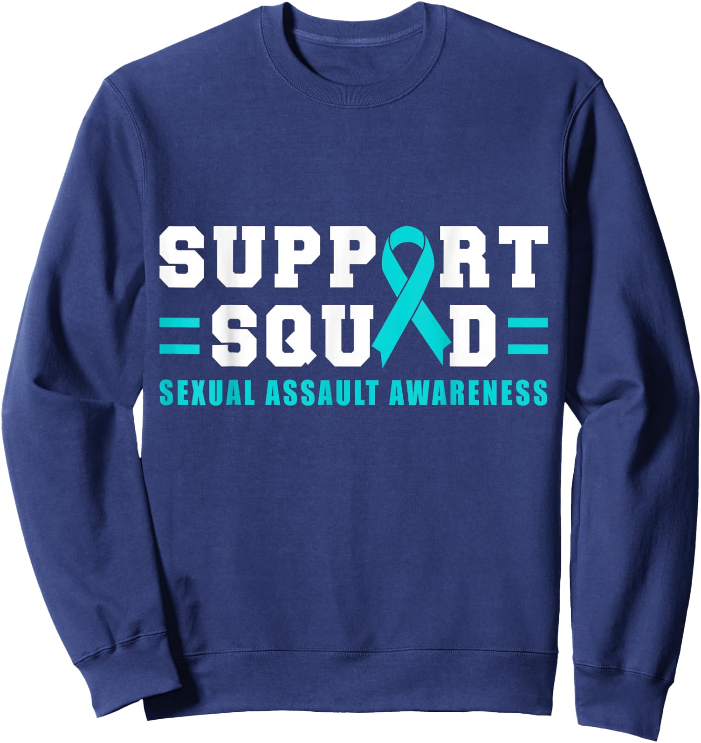 Sexual Assault Support Squad Ribbon Sweatshirt - Sweatshirt | Navy