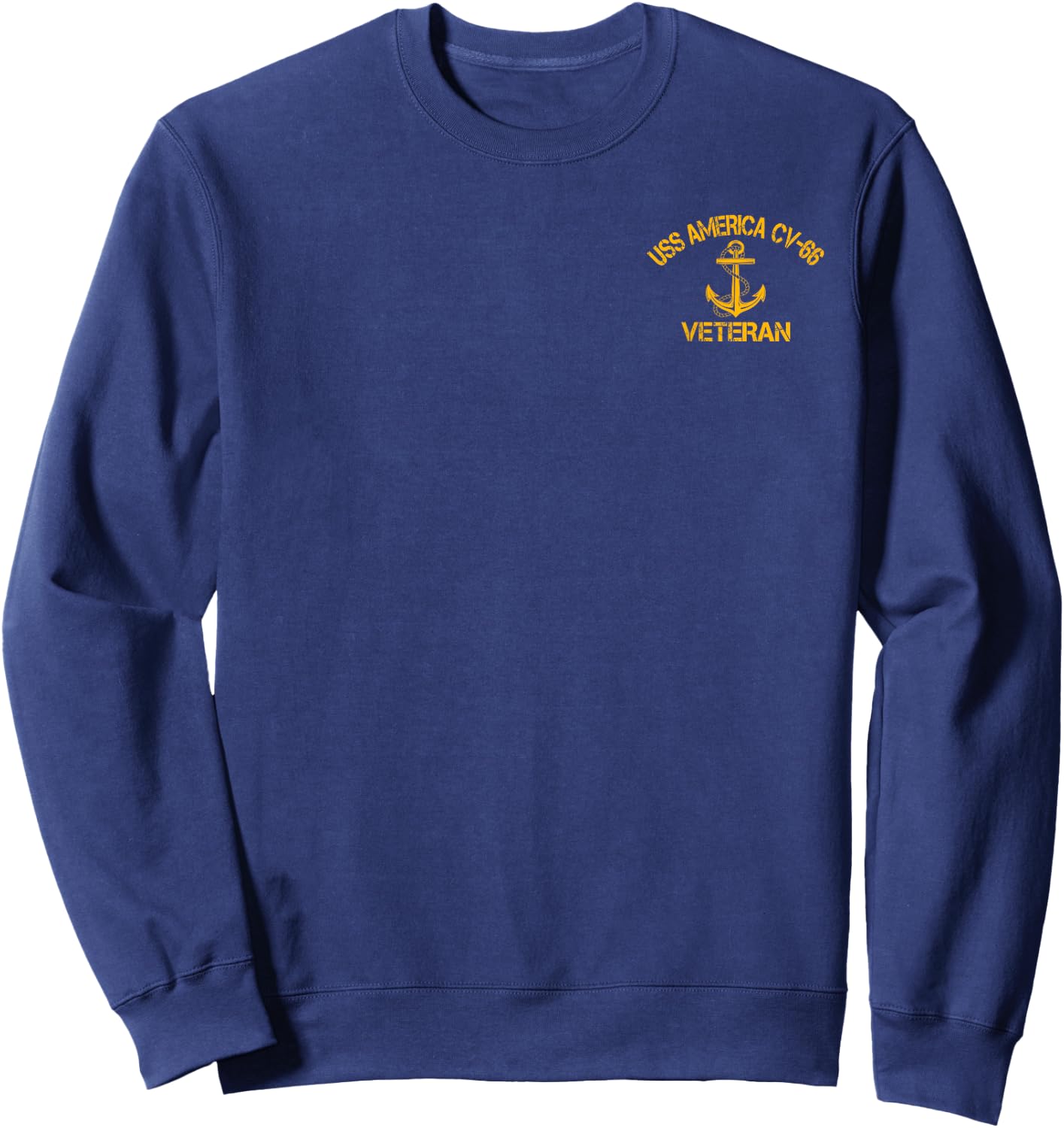 USS America CV-66 Aircraft Carrier Veteran Flag Veterans Day Sweatshirt - Sweatshirt | Navy