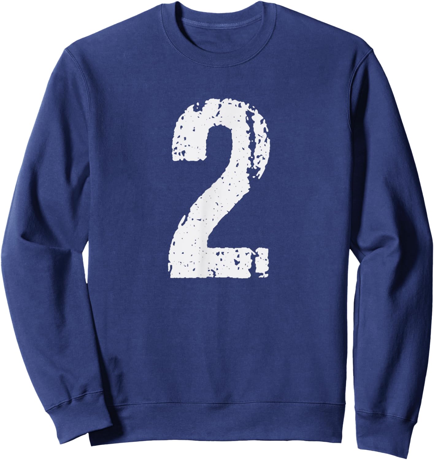 Number #2 Vintage 2nd Birthday Party 2 Years Old Sweatshirt - Sweatshirt | Navy