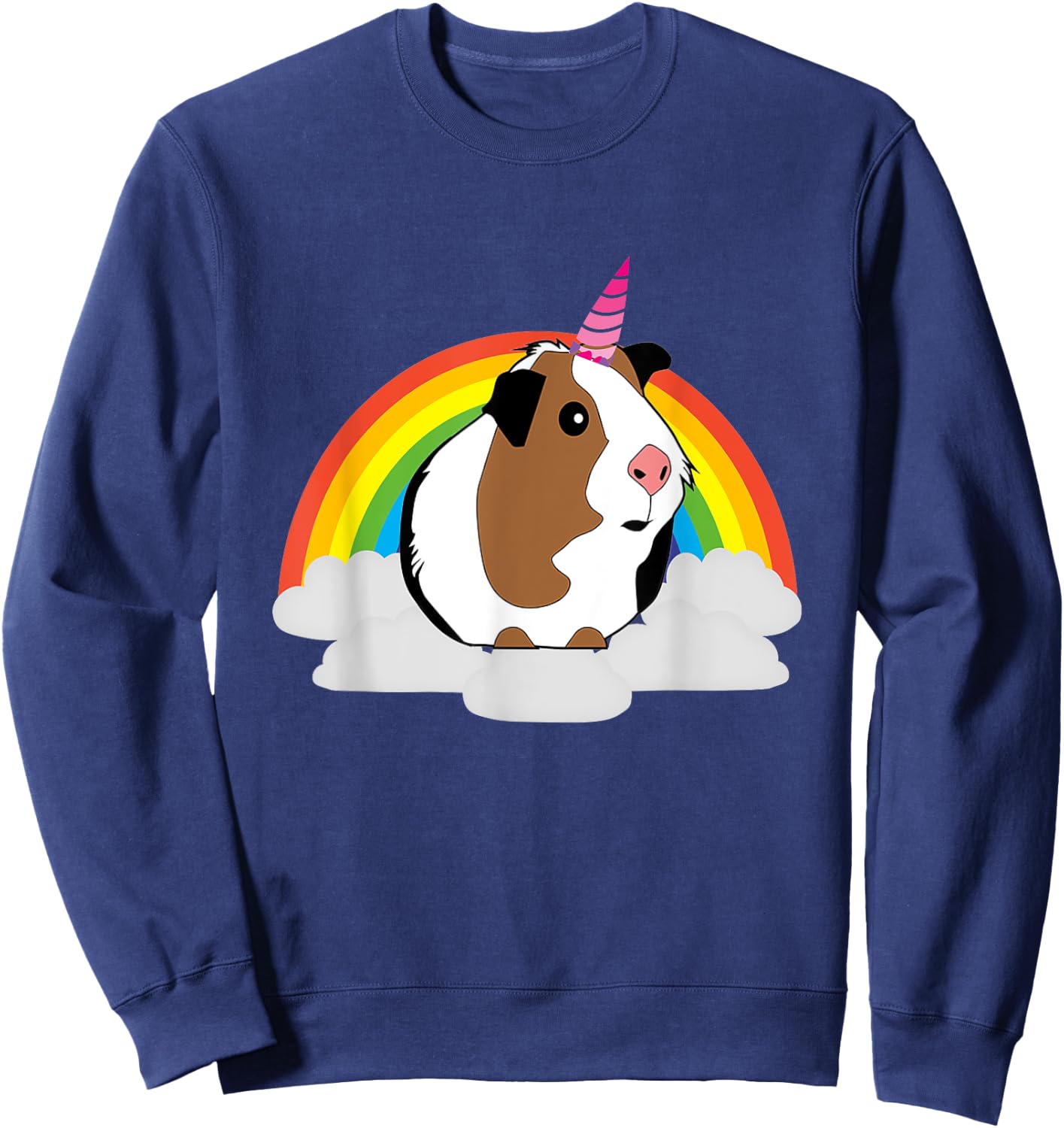 Guinea Pig Unicorn Shirt | Cute Guinea Pig Sweatshirt - Sweatshirt | Navy