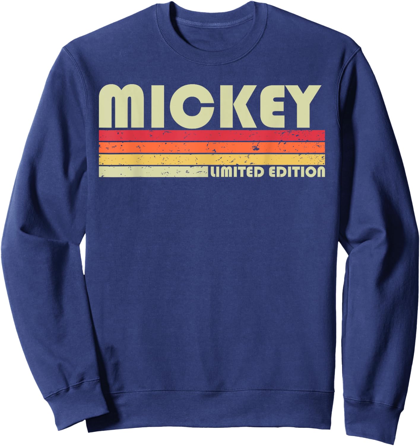 MICKEY Name Personalized Retro Vintage 80s 90s Birthday Sweatshirt - Sweatshirt | Navy