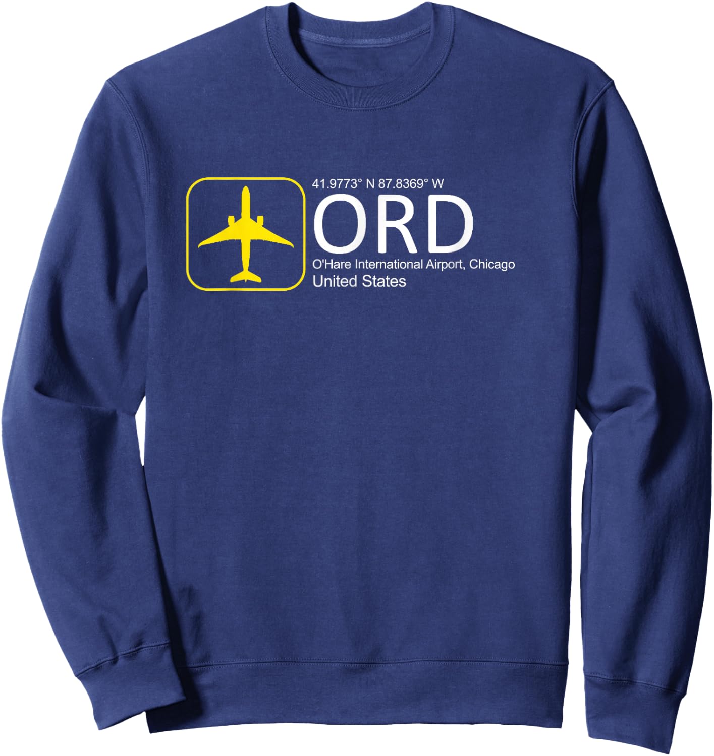Chicago O'Hare Illinois Airport Jersey ORD Flight Crew Sweatshirt - Sweatshirt | Navy