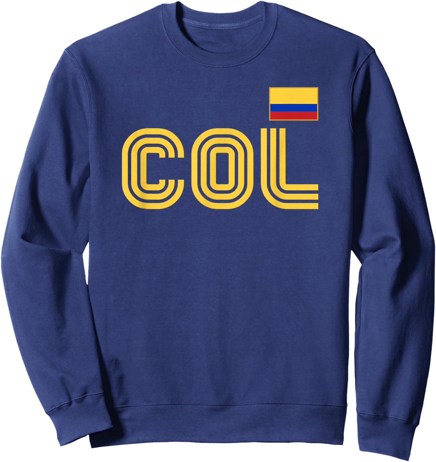 Colombia Flag Retro International Country Colombian Pride Sweatshirt - Sweatshirt | Navy