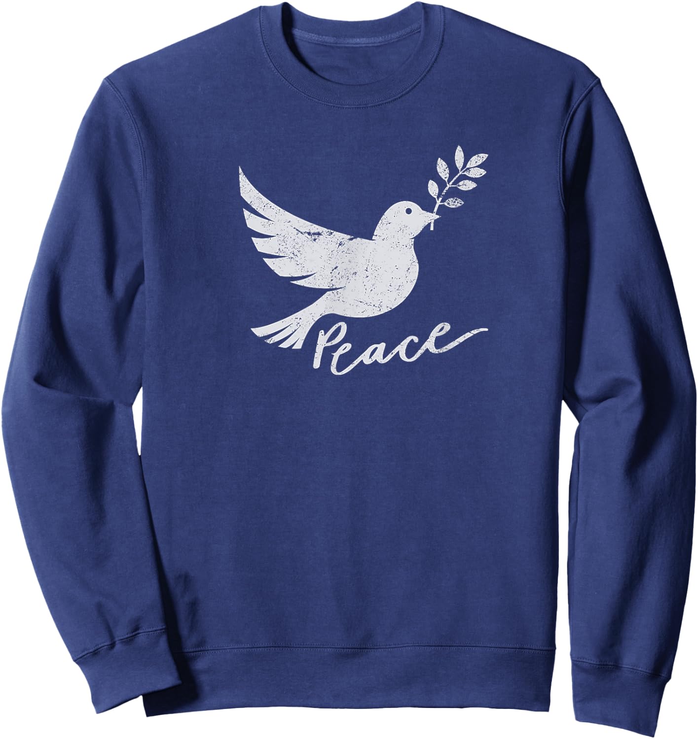 Peace Dove of Peace Sweet Peace Sign Men Women Sweatshirt - Sweatshirt | Navy