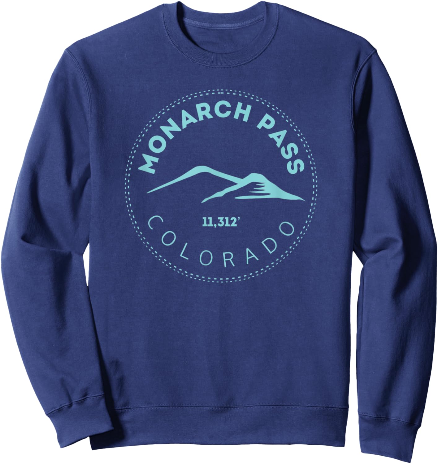 Monarch Pass Colorado Blue Bird Day - Elevated Mountain Pass Sweatshirt - Sweatshirt | Navy
