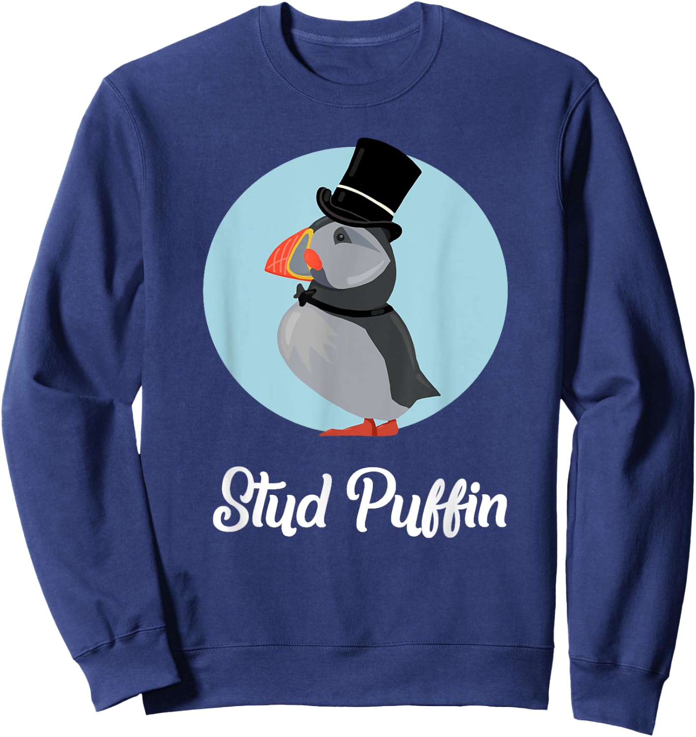 Stud Puffin Seabird Lover Stud Muffin Gift Sweatshirt - Sweatshirt | Navy