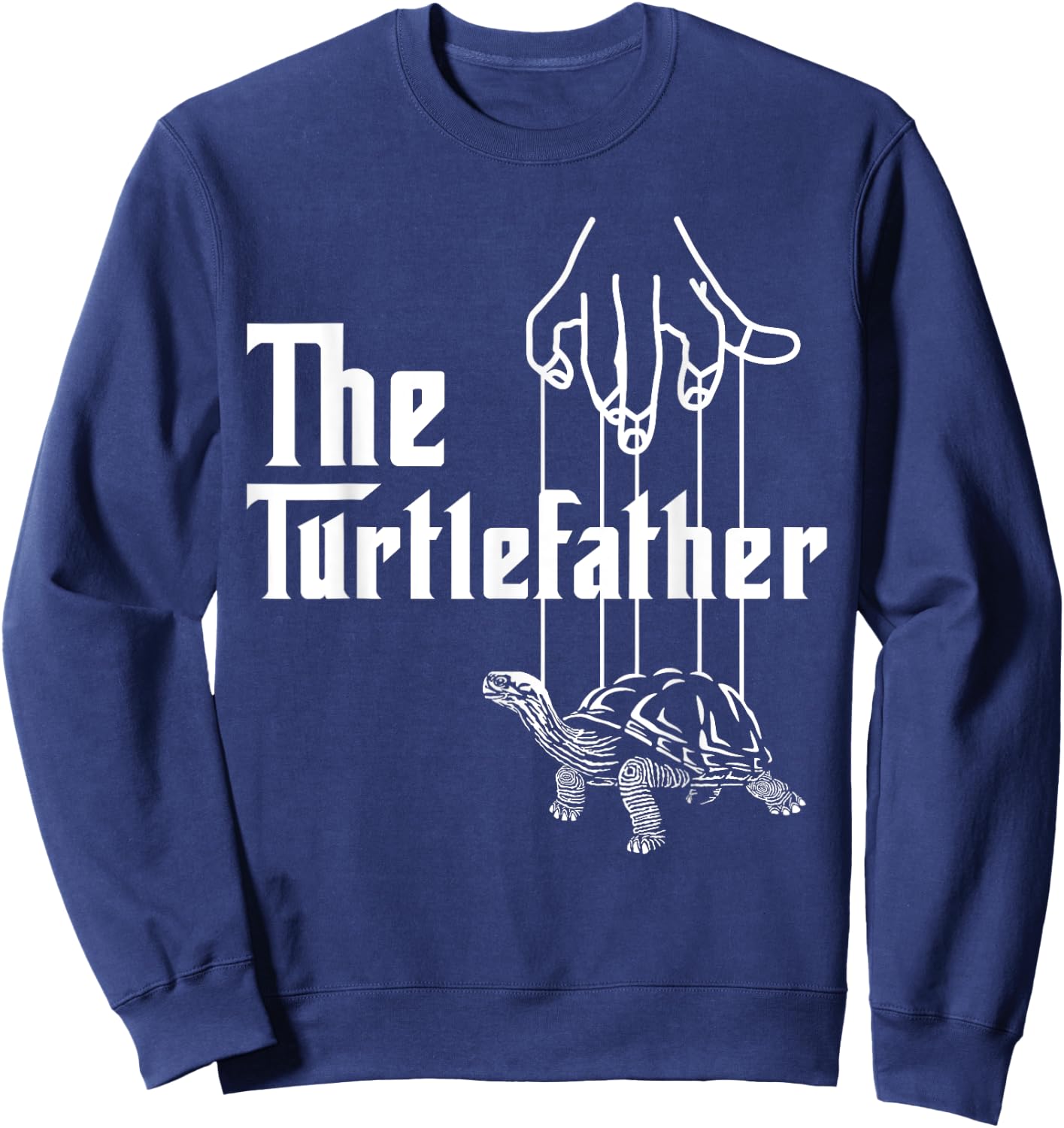The Turtlefather Sea Turtle Dad Fathers Day Tortoise Sweatshirt - Sweatshirt | Navy