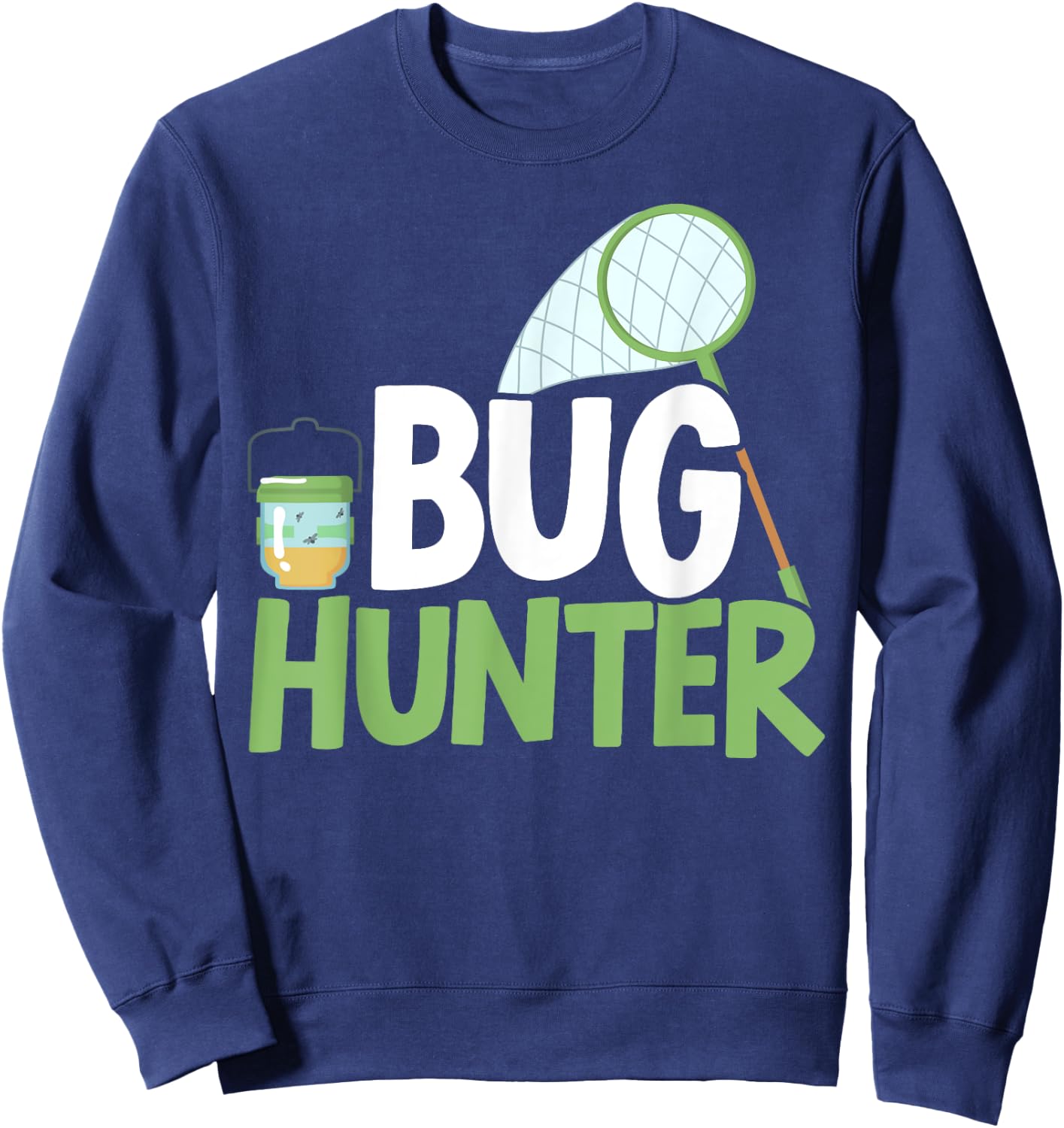 Bug Hunter Entomology Insect Catching Ladybug Butterfly Sweatshirt - Sweatshirt | Navy